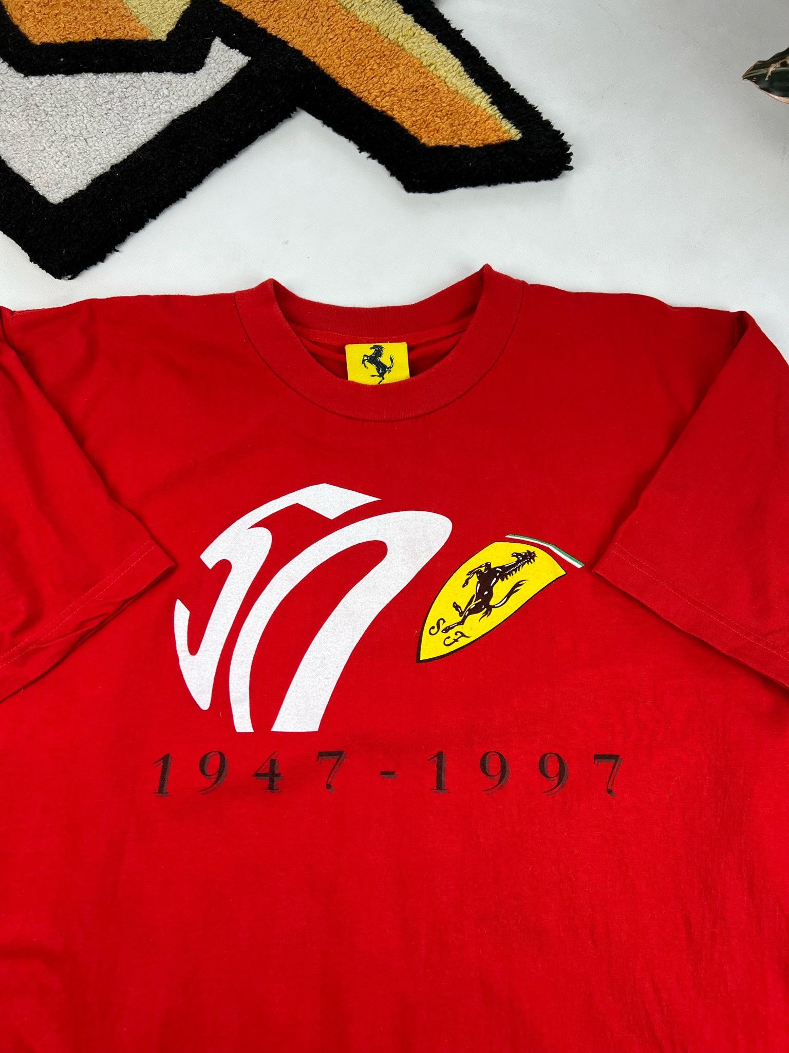 Ferrari Vintage Ferrari Racing F1 T-Shirt 1996 Big Logo Red Men Sz L Size US XL / EU 56 / 4 - 8 Thumbnail
