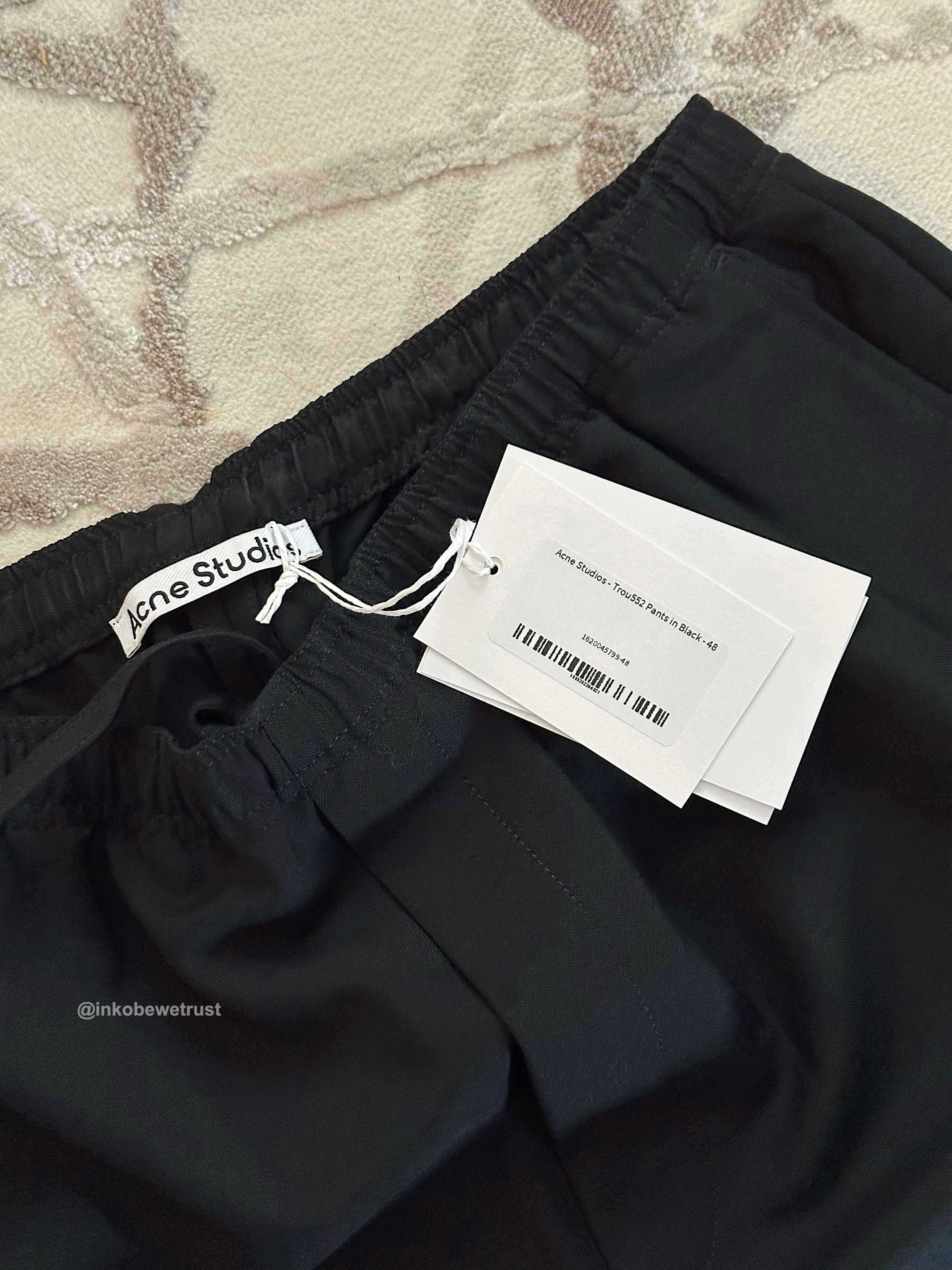 Acne Studios Loose Fit Suit Trousers In Black Size US 32 / EU 48 - 4 Thumbnail
