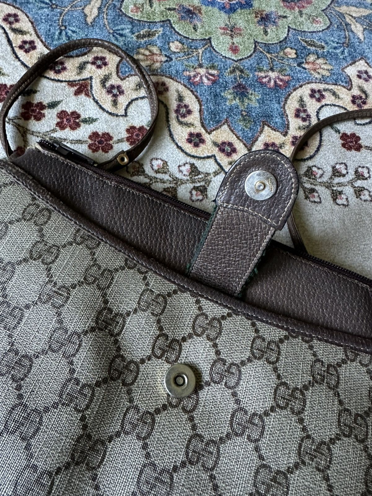 Gucci Vintage GUCCI GG Supreme Web Sherry Line Shoulder Bag Size ONE SIZE - 13 Thumbnail