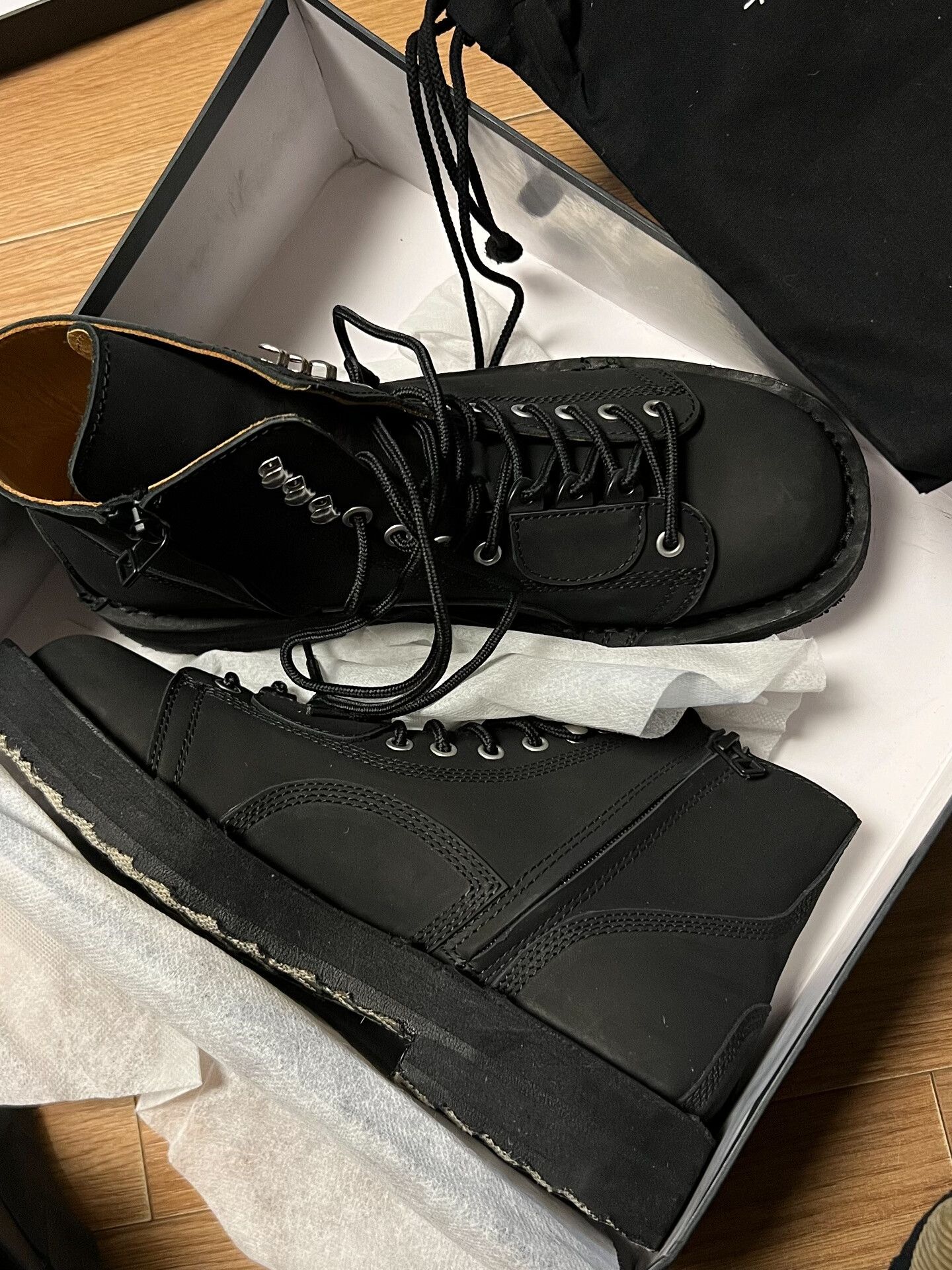 Yohji Yamamoto Yohji Yamamoto Black Ankle Boots Size US 5 / EU 37 - 1 Thumbnail