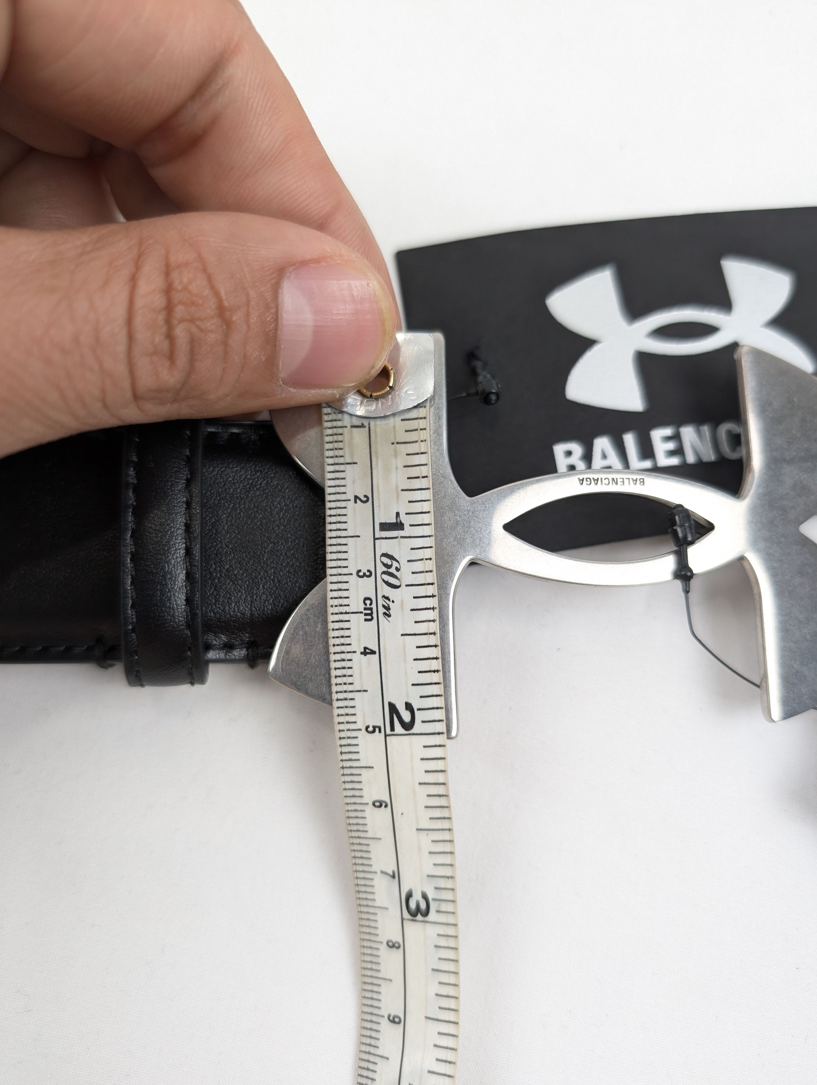 Balenciaga × Under Armour o1rshd1 Size: 100 CM / Calf Plutone Belt in Black Size 40 - 14 Thumbnail