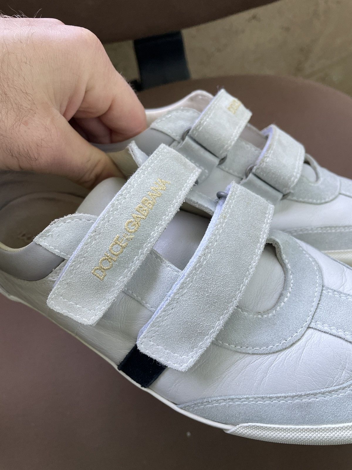 Dolce & Gabbana Dolce & Gabbana Women’s White grey Leather Sneakers Size US 6 / IT 36 - 7 Thumbnail