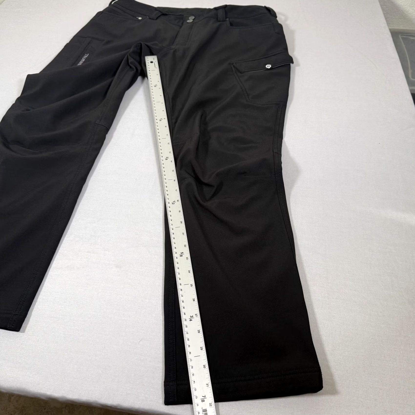 Vintage Truewerk Pants Mens 38x32 Black T3 Werkpant Cargo Fleece Lined Stretch Workwear Size US 38 / EU 54 - 4 Thumbnail