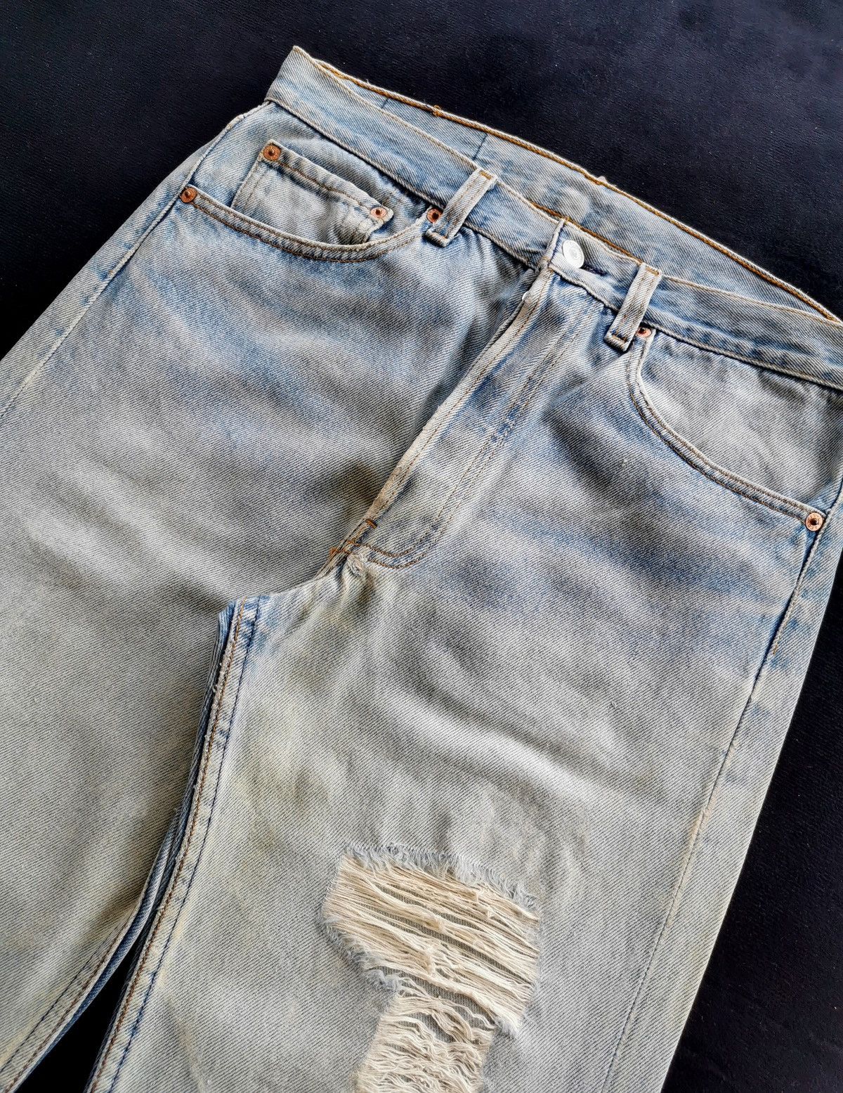 Levi's 90s Vintage Levis 501 Distressed Jeans Size US 30 / EU 46 - 5 Thumbnail