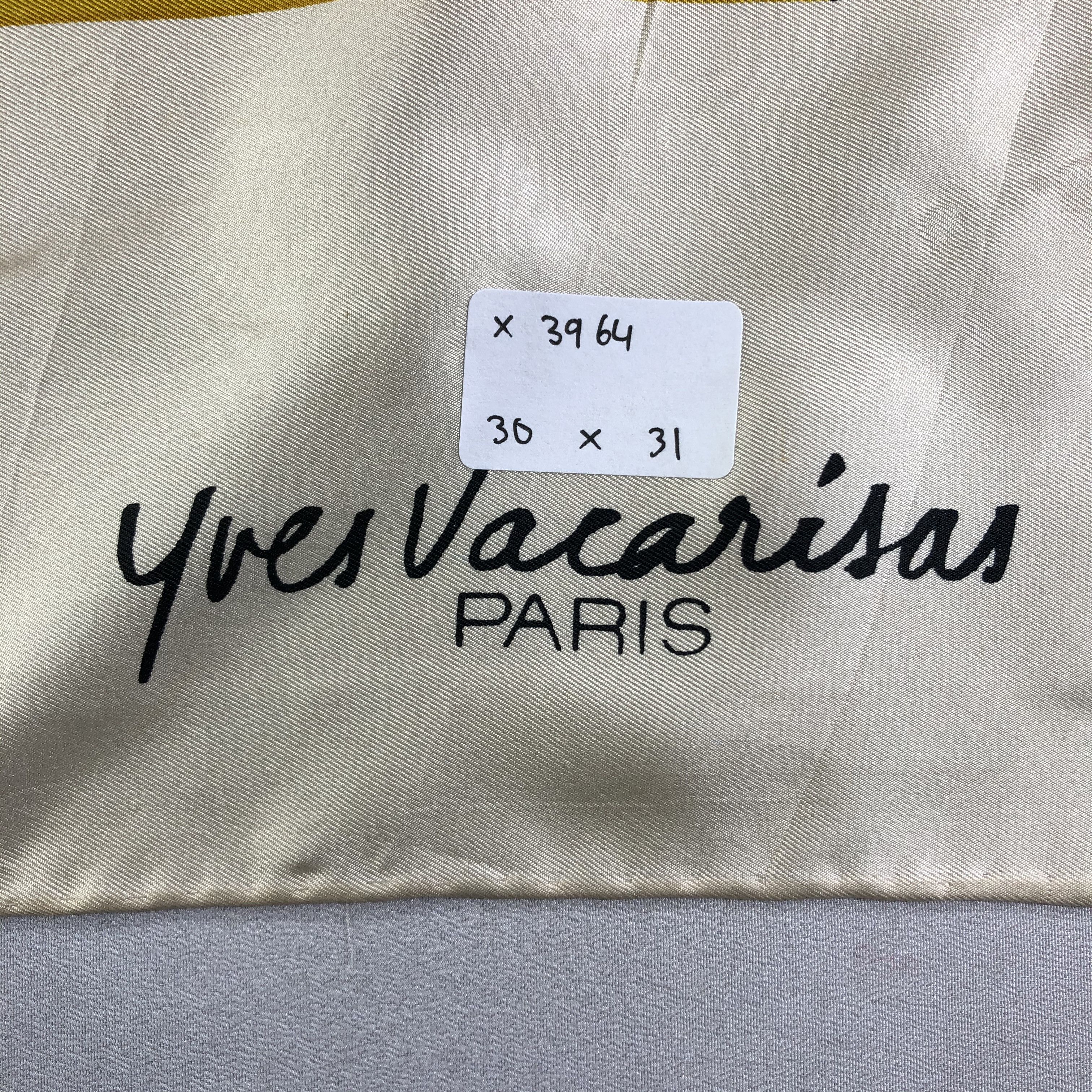 Vintage Vintage Yves Vacarisas Silk Scarf Size ONE SIZE - 9 Thumbnail