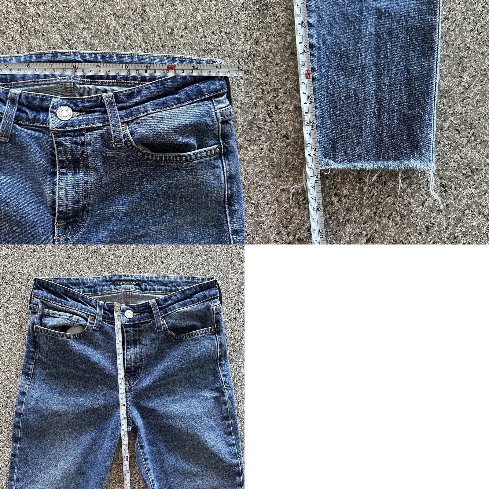 Lucky Brand Lucky Brand Jeans Womens 4 Skinny Mid Rise 27x28 Ava Raw Hem Medium Wash Blue Denim 5-Pocket Stretch Regular Size 27" / US 4 / IT 40 - 8 Thumbnail