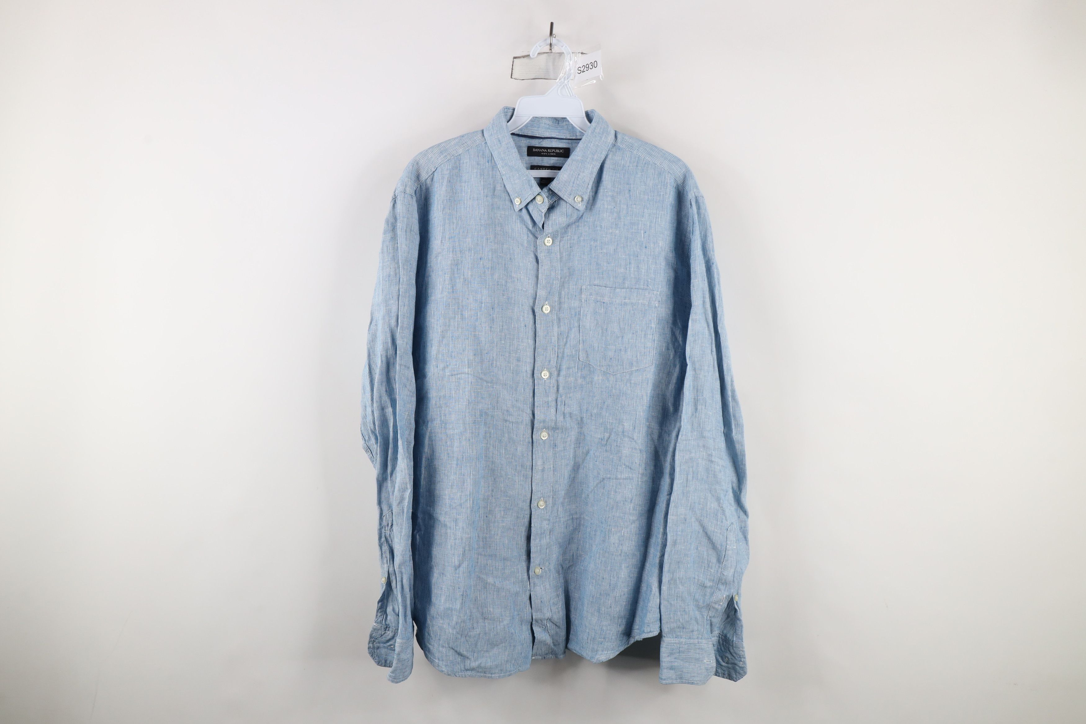 Banana Republic × Vintage Banana Republic Camden Striped Collared Button Down Shirt Size US M / EU 48-50 / 2 - 1 Thumbnail