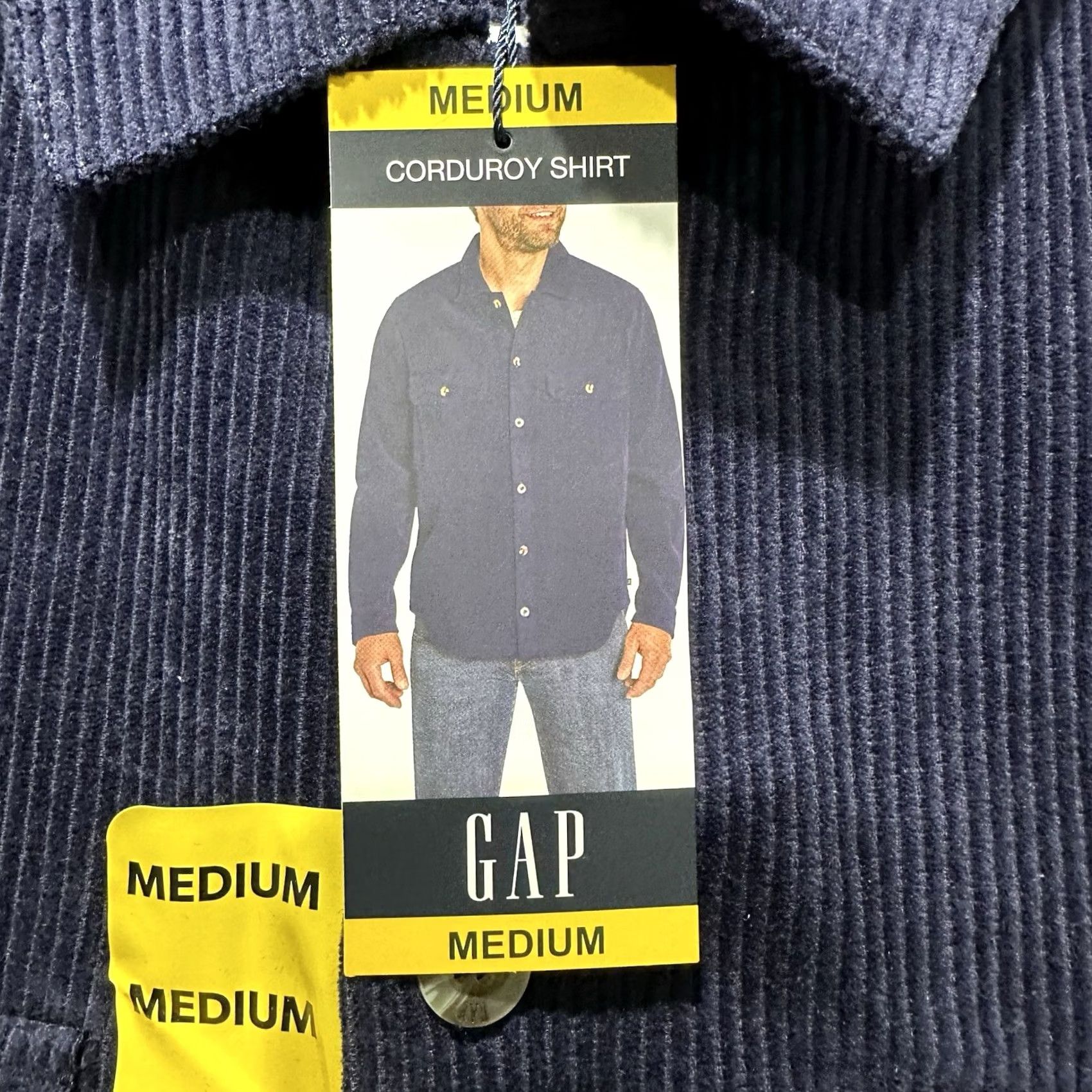 Gap GAP Shirt Mens M Navy Blue Corduroy Long Sleeve Button Up MSRP 80 Size US M / EU 48-50 / 2 - 4 Thumbnail