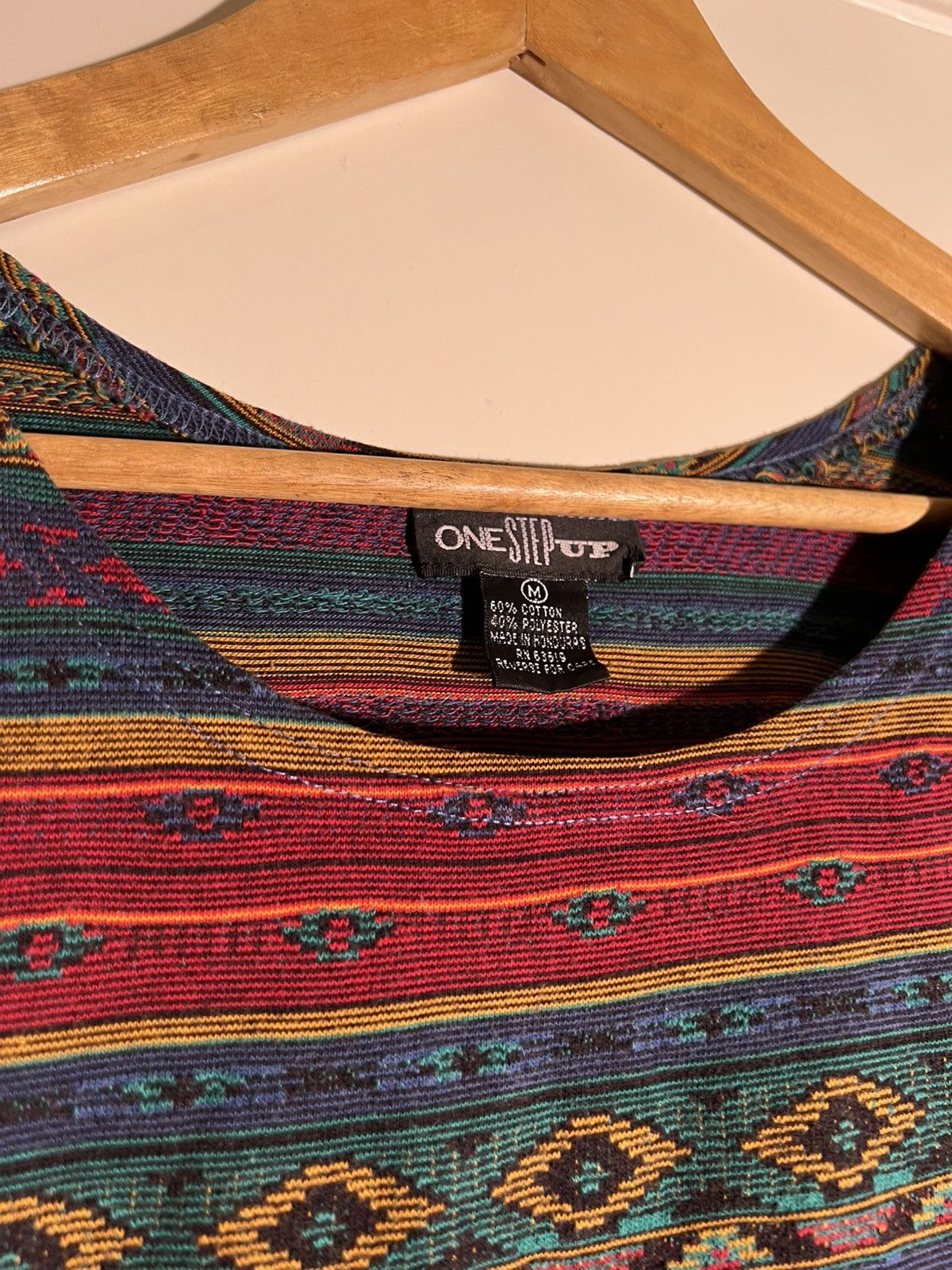 Vintage 90’s 2000’s Y2K VTG Vintage One Step Up Multi Pattern Shirt Size M / US 6-8 / IT 42-44 - 7 Thumbnail