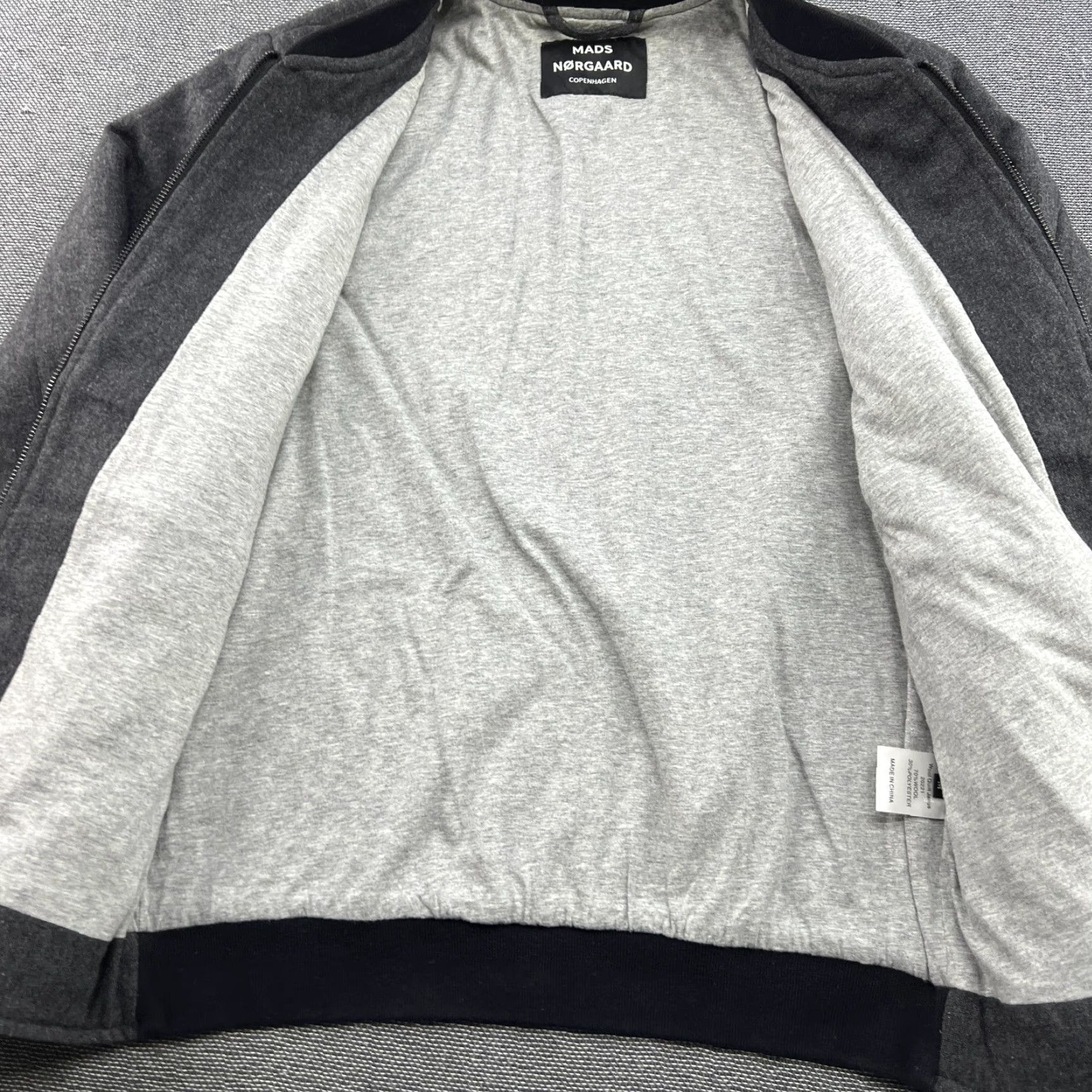 Vintage Mads Norgaard Wool jacket Jacket Mens Medium Full Zip Lined Gray Quilted Size US M / EU 48-50 / 2 - 5 Thumbnail