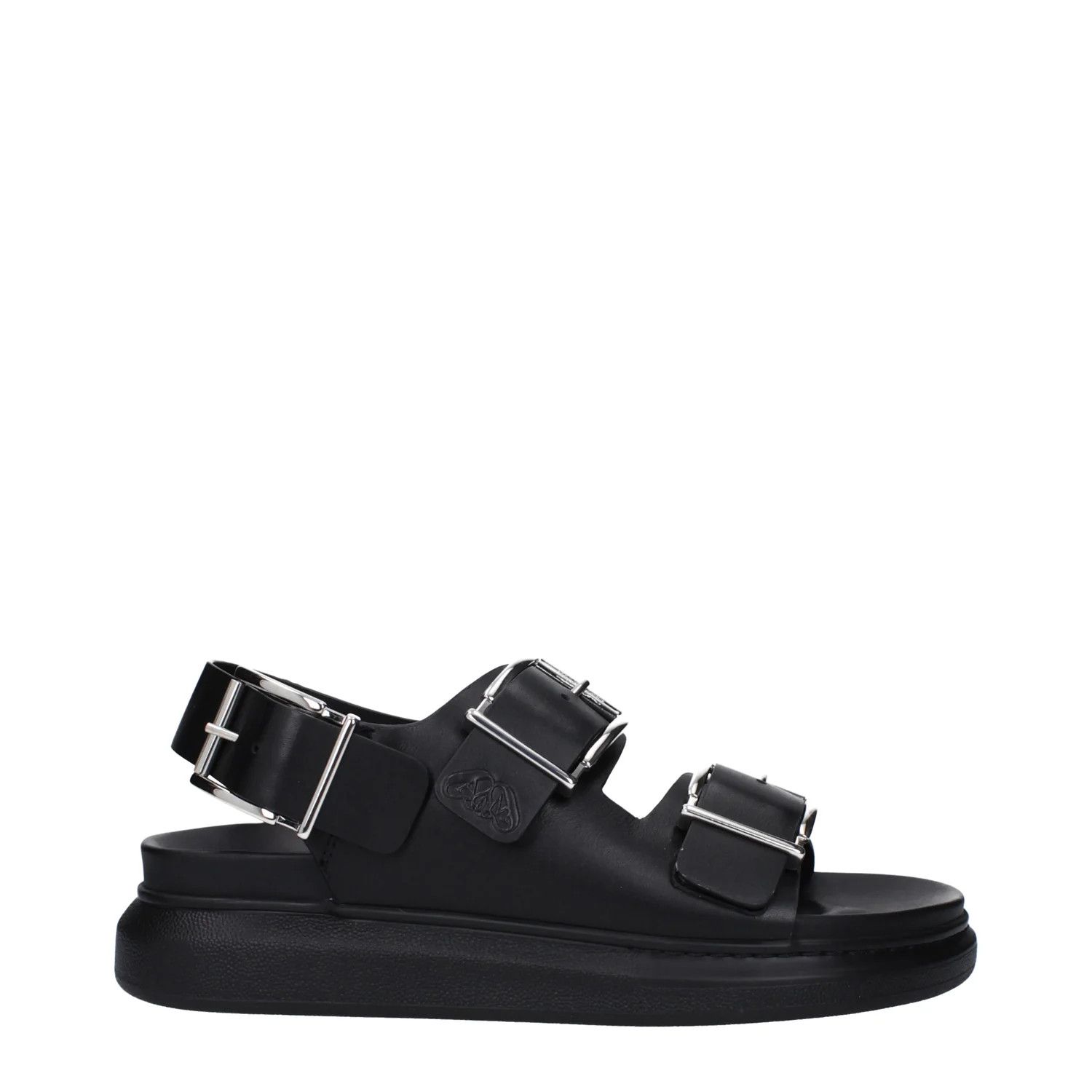 Alexander McQueen ob1o1e0225 Leather Slippers in Black Size US 7 / EU 40 - 1 Thumbnail