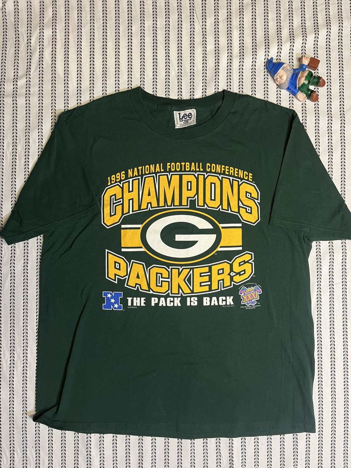 Lee Green Bay Packers 1996 NFC Champion Tee Size US XL / EU 56 / 4 - 1 Thumbnail