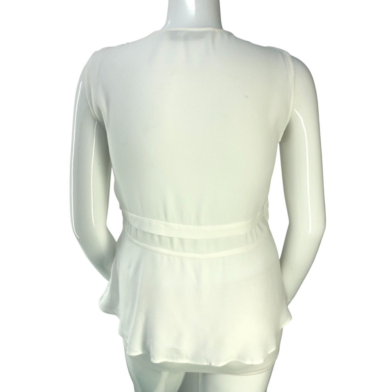 Iro IRO Size 42 Top Ruffle Front Sleeveless Blouse Tie Waist Size L / US 10 / IT 46 - 7 Thumbnail