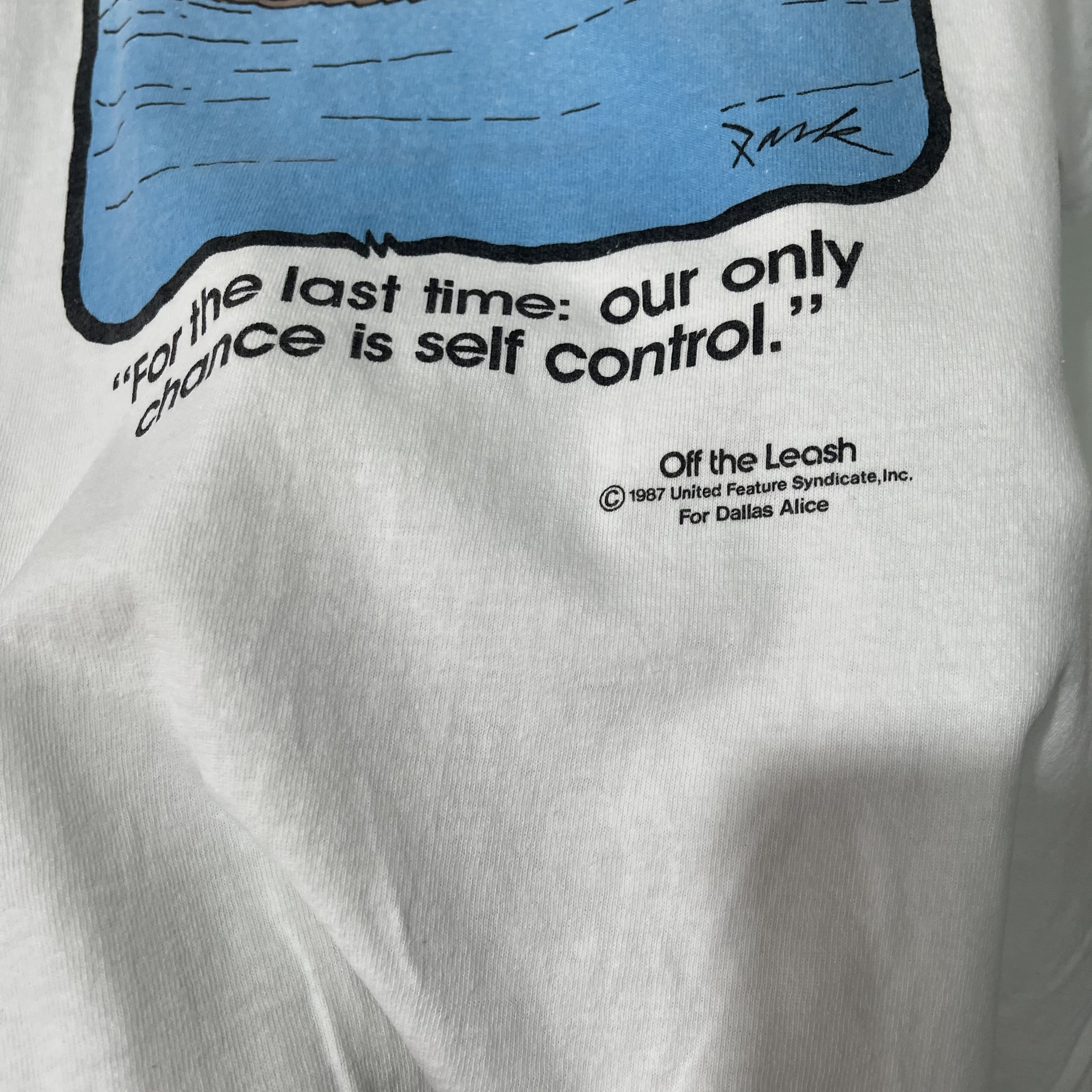 Vintage 1987 Off the Leash Rabbit Boat T-Shirt