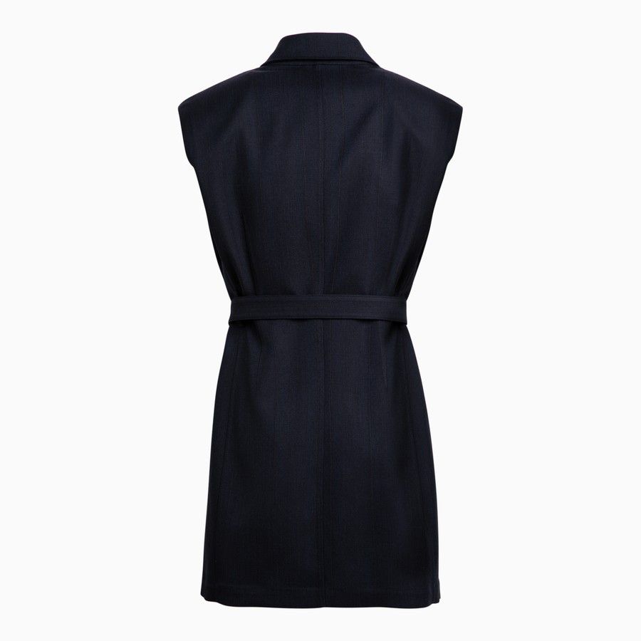 Prada o1d2blof0924 Single-breasted Waistcoat in Navy Blue Size M / US 6-8 / IT 42-44 - 2 Thumbnail