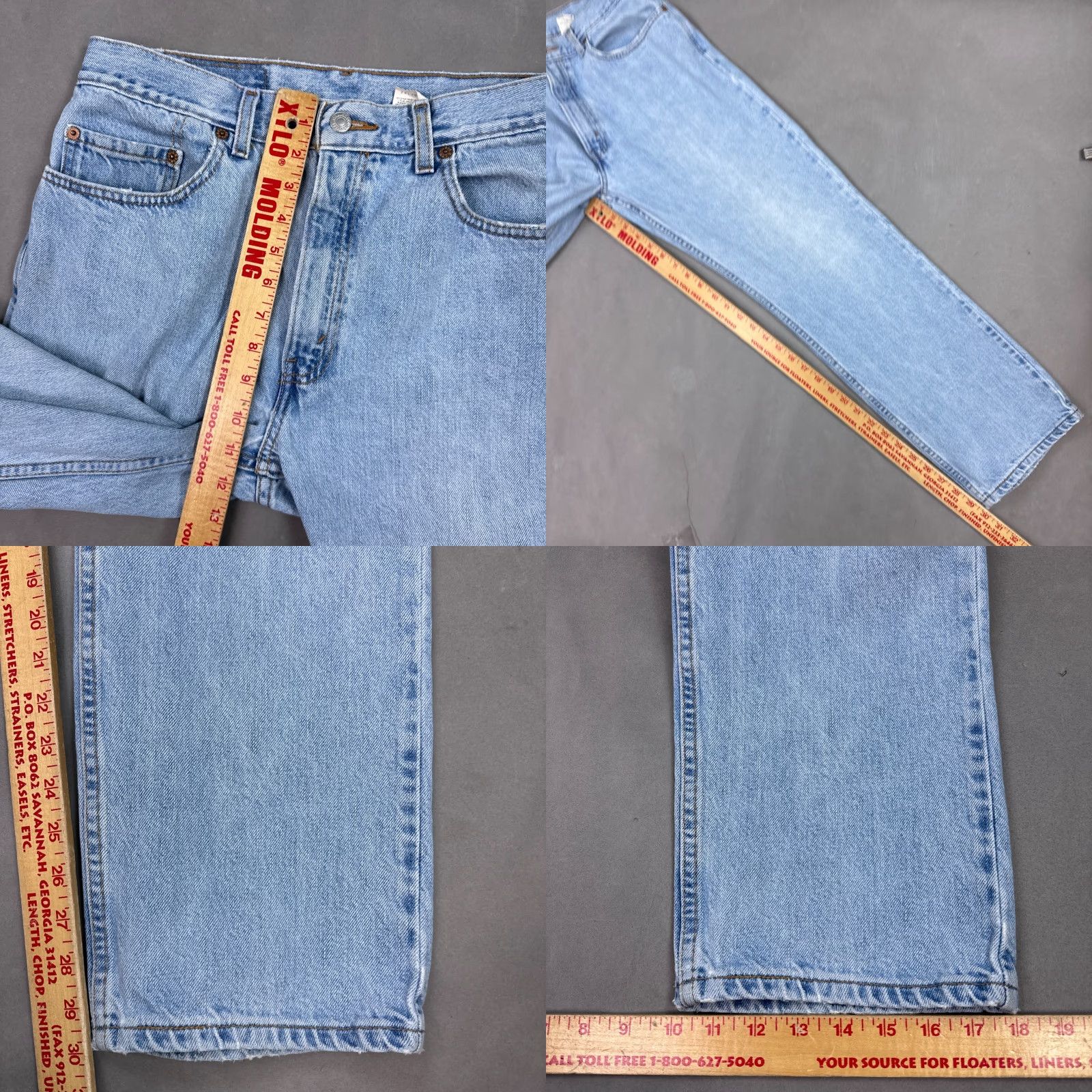 Levi's VINTAGE Levi's Jeans Mens 34x30 Blue Denim Pant Washout Faded Thrashed Levi's 505 Regular Jeans Mens BLAH Size US 34 / EU 50 - 9 Thumbnail