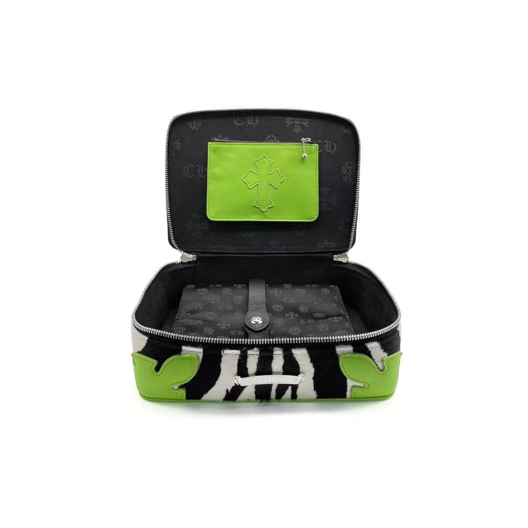 Chrome Hearts Chrome Hearts Green Zebra Pony Hair Flame Patch Jewelry Case Size ONE SIZE - 3 Thumbnail