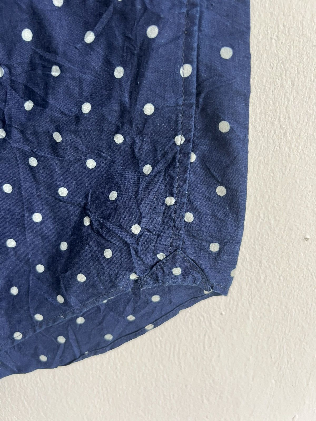 Pure Blue Japan Indigo Dyed Japan Blue Jeans Polka Dot Western Oxford Shirt Size US L / EU 52-54 / 3 - 4 Thumbnail