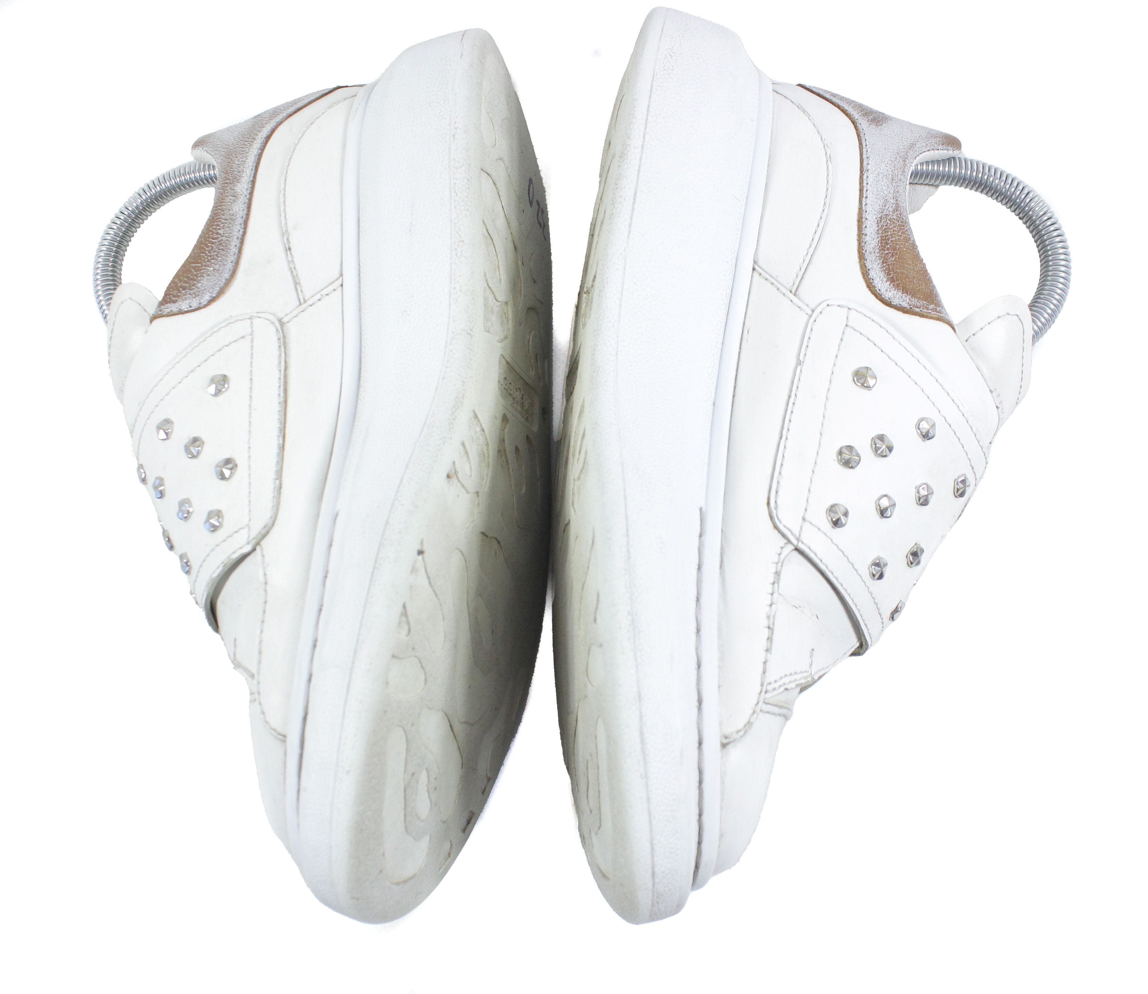 Alexander McQueen Closed Distressed Leather Oversize Sneakers Size US 6.5 / IT 36.5 - 7 Thumbnail
