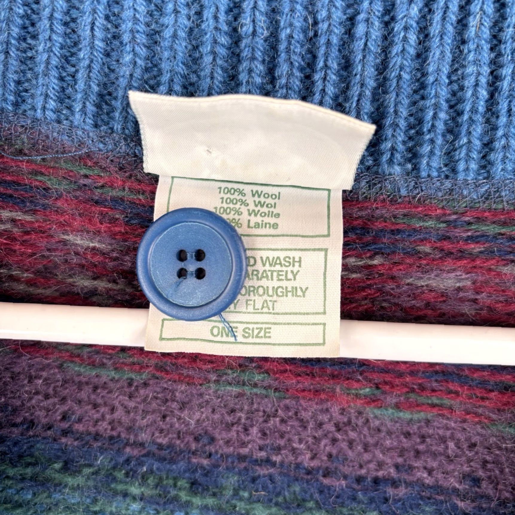 Laura Ashley VINTAGE Laura Ashley Cardigan Sweater Women’s One Size Blue Wool Shawl Collar Size L / US 10 / IT 46 - 4 Thumbnail