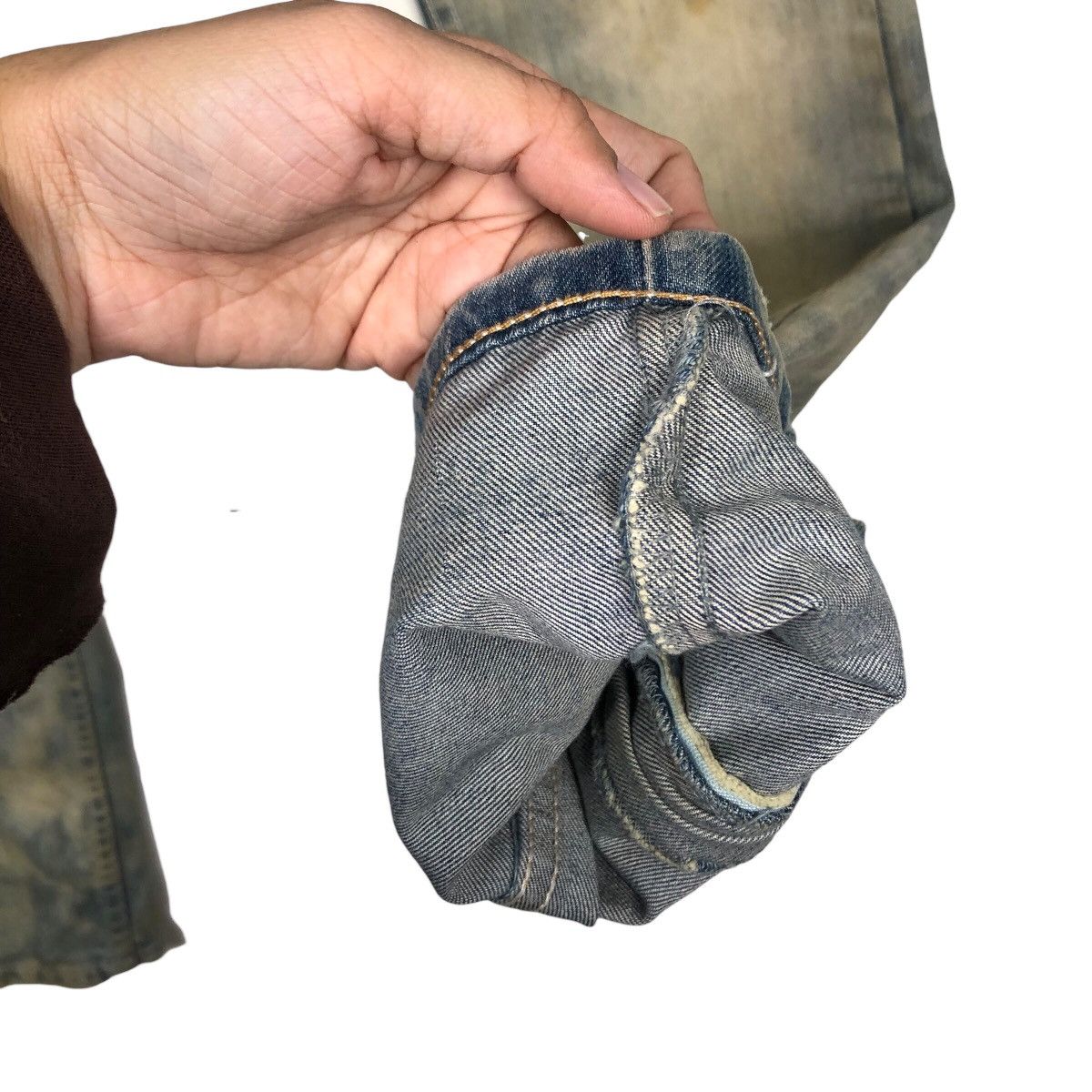 Japanese Brand Vintage Skinny Denim Jeans Glad News Acid Wash Issey Miyake Size US 34 / EU 50 - 13 Thumbnail