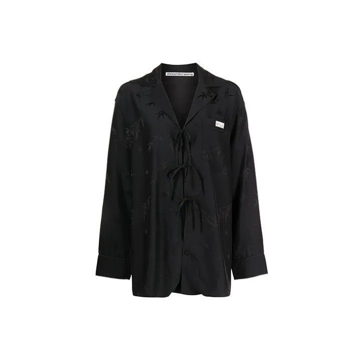 Alexander Wang Alexander Wang Black Long Sleeve Sleep Shirt - Size S / US 4 / IT 40 - 1 Thumbnail