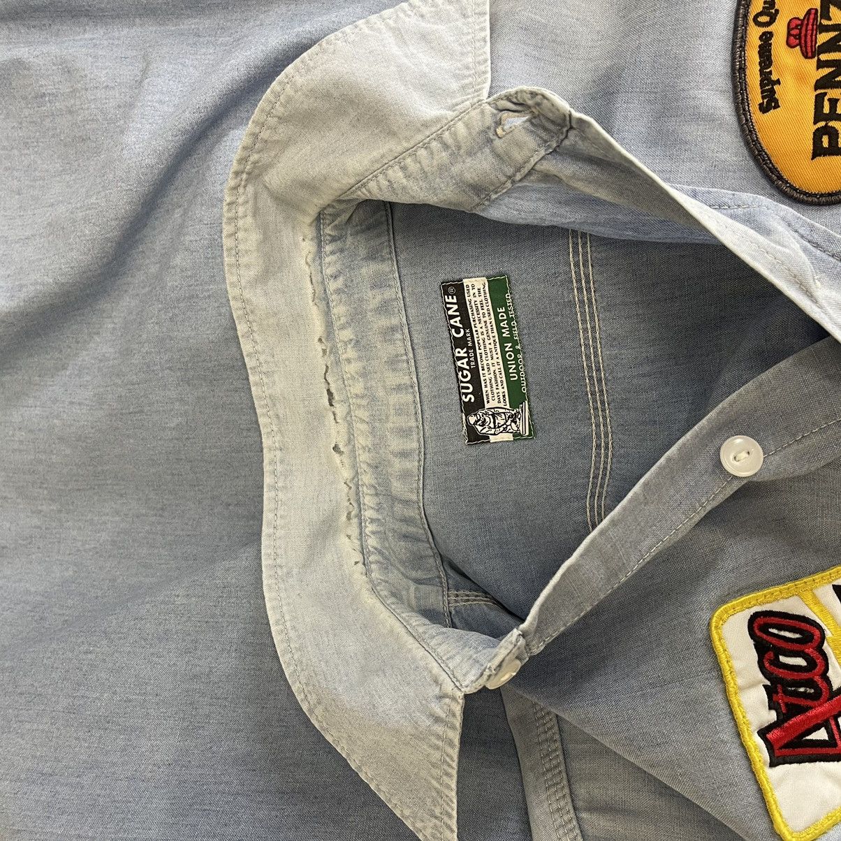 Sugar Cane Vintage 90s Sugar Cane Big Logo Button Ups Denim Tee Size US M / EU 48-50 / 2 - 11 Thumbnail
