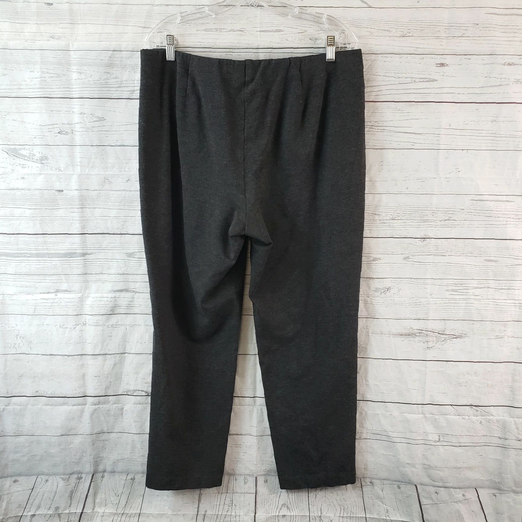 J. Jill J Jill Womens Ponte Slim Leg Pants Large Gray High Rise Pull On Ankle Pants Size 36" / US 14 / IT 50 - 3 Thumbnail