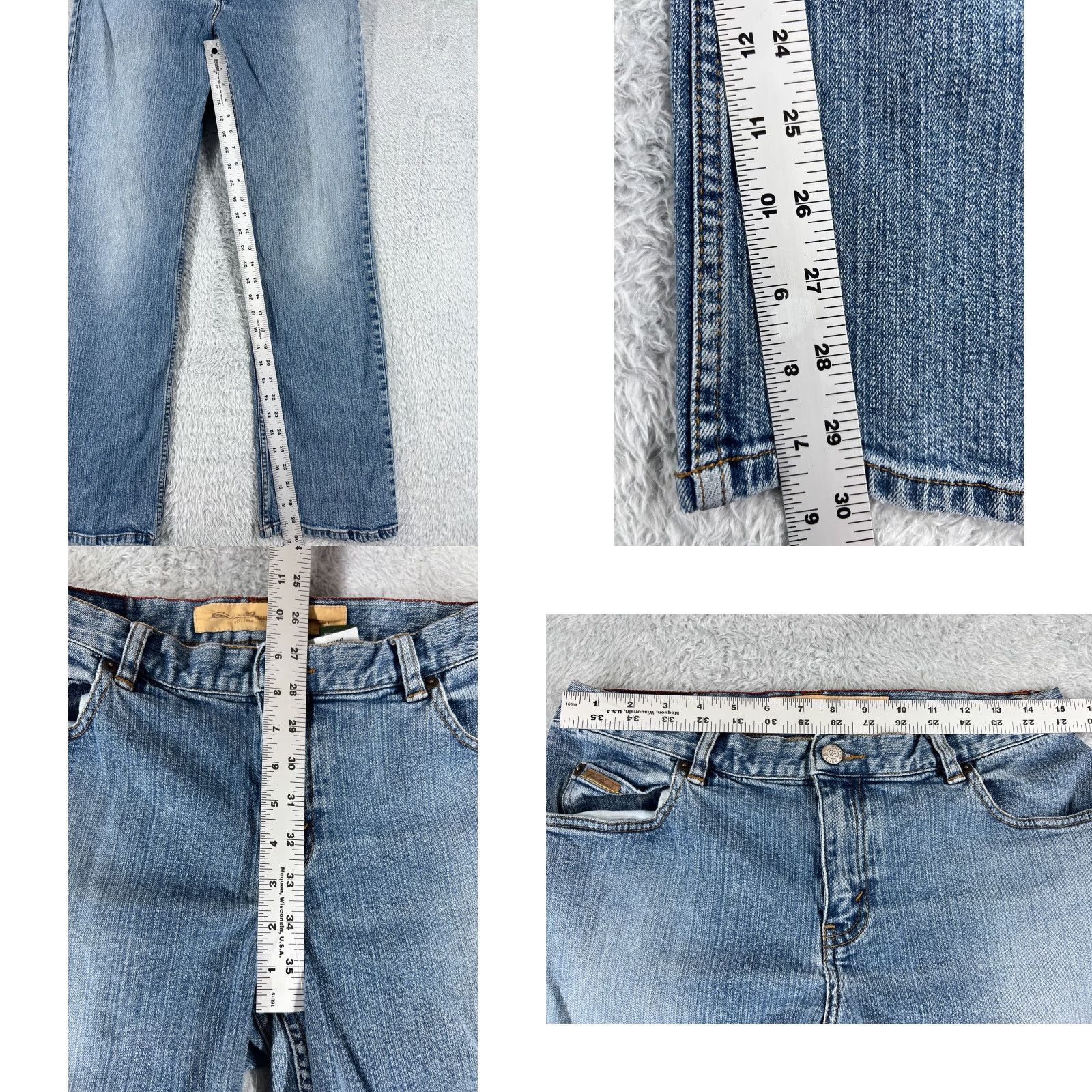 Eddie Bauer Eddie Bauer Jeans Women 10 Blue Denim Bootcut Mid Rise 100% Cotton Western 29x30 Jeans Womens Mens? Size 32" / US 10 / IT 46 - 8 Thumbnail