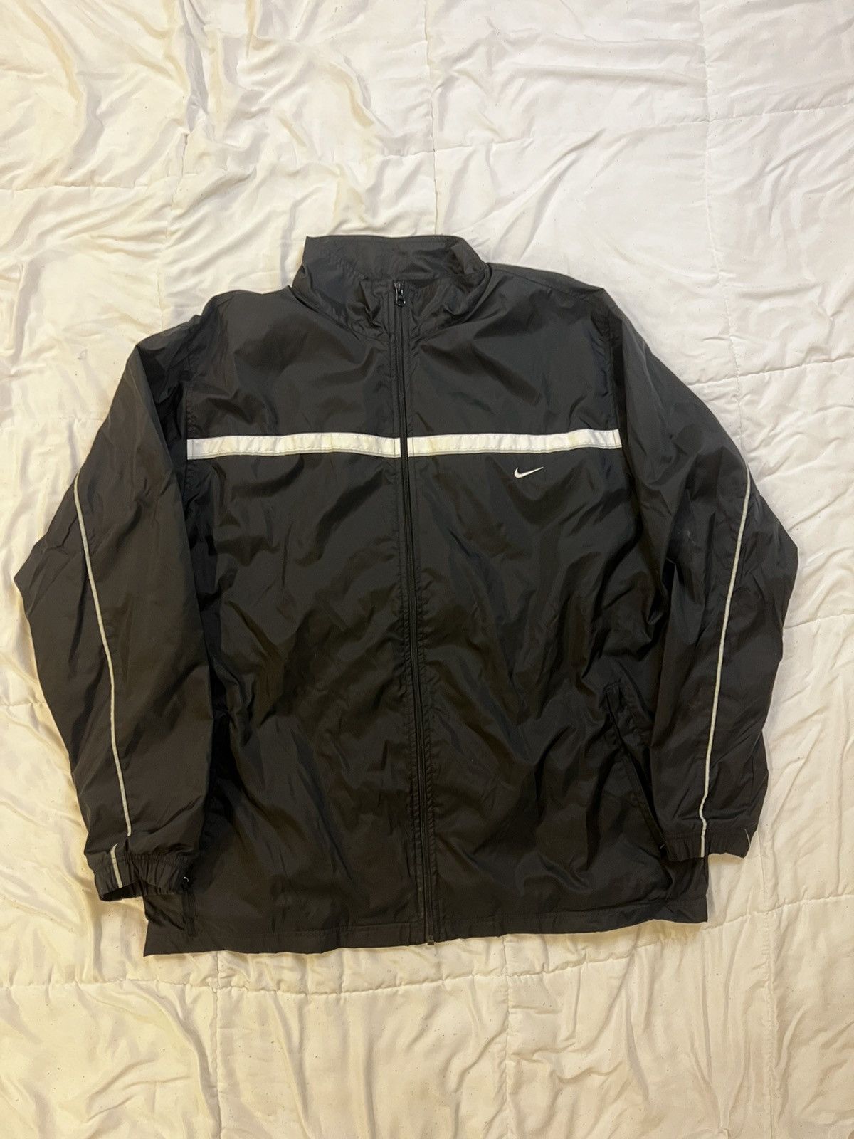 Nike × Vintage Vintage Y2K NIKE Black Track-Suit Jacket Size US XL / EU 56 / 4 - 1 Thumbnail