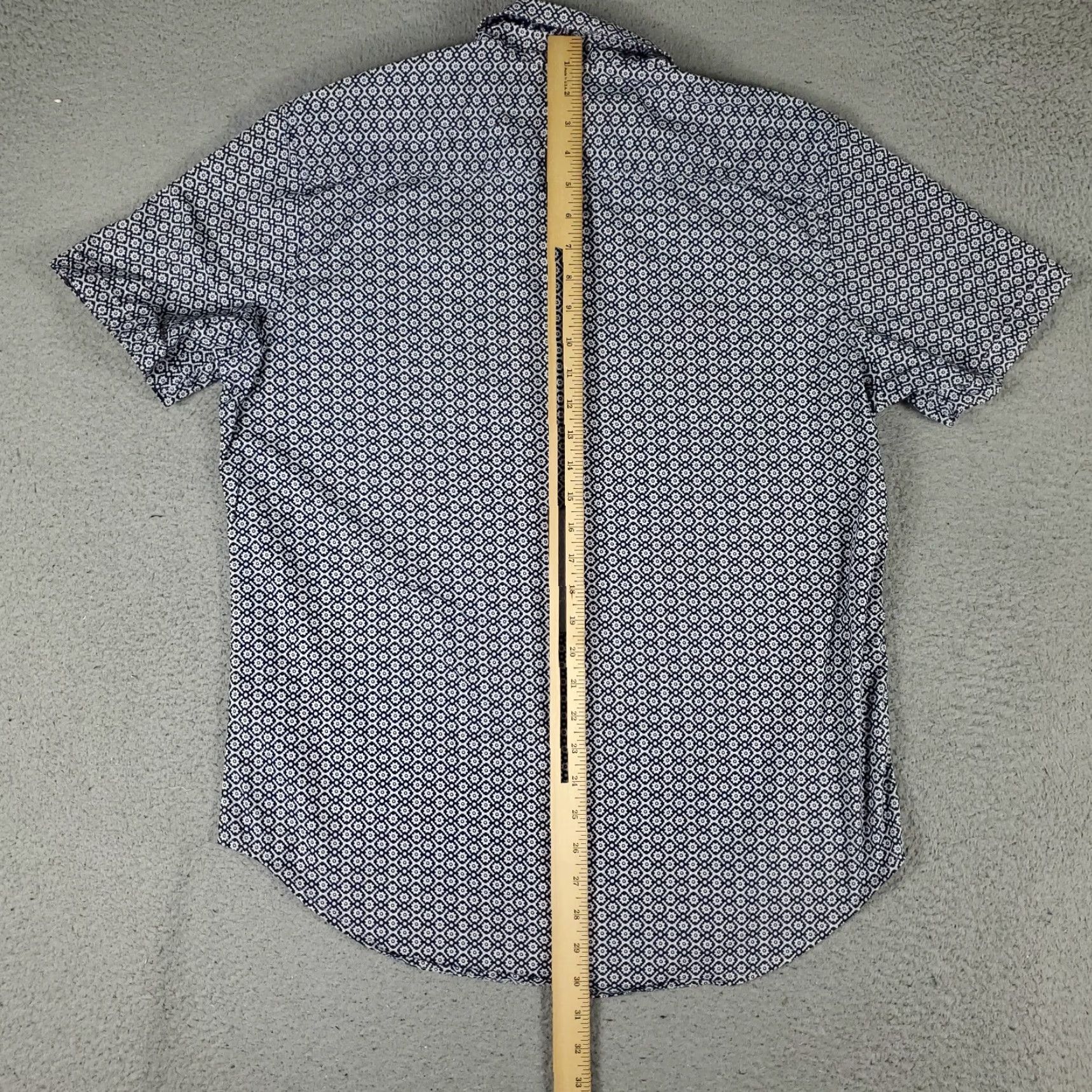 Robert Graham Robert Graham Blue Geometric Button-Up Shirt Mens Medium Short Sleeve Size US M / EU 48-50 / 2 - 3 Thumbnail