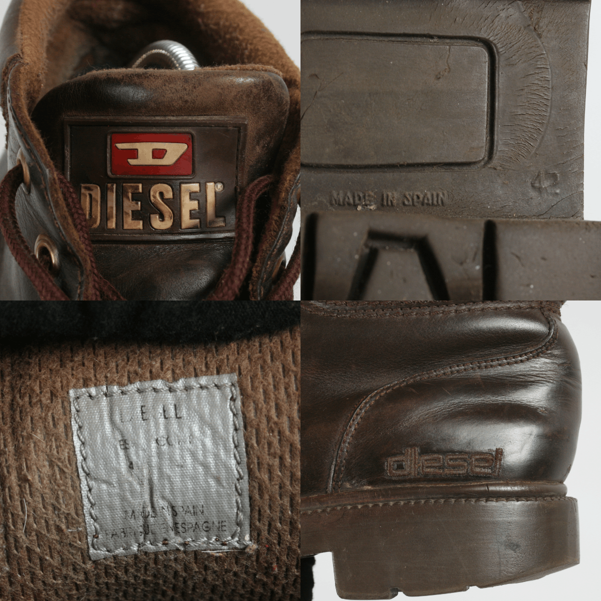 Diesel 00S Grunge Biker Leather Boots Vintage Size US 8 / EU 41 - 14 Thumbnail