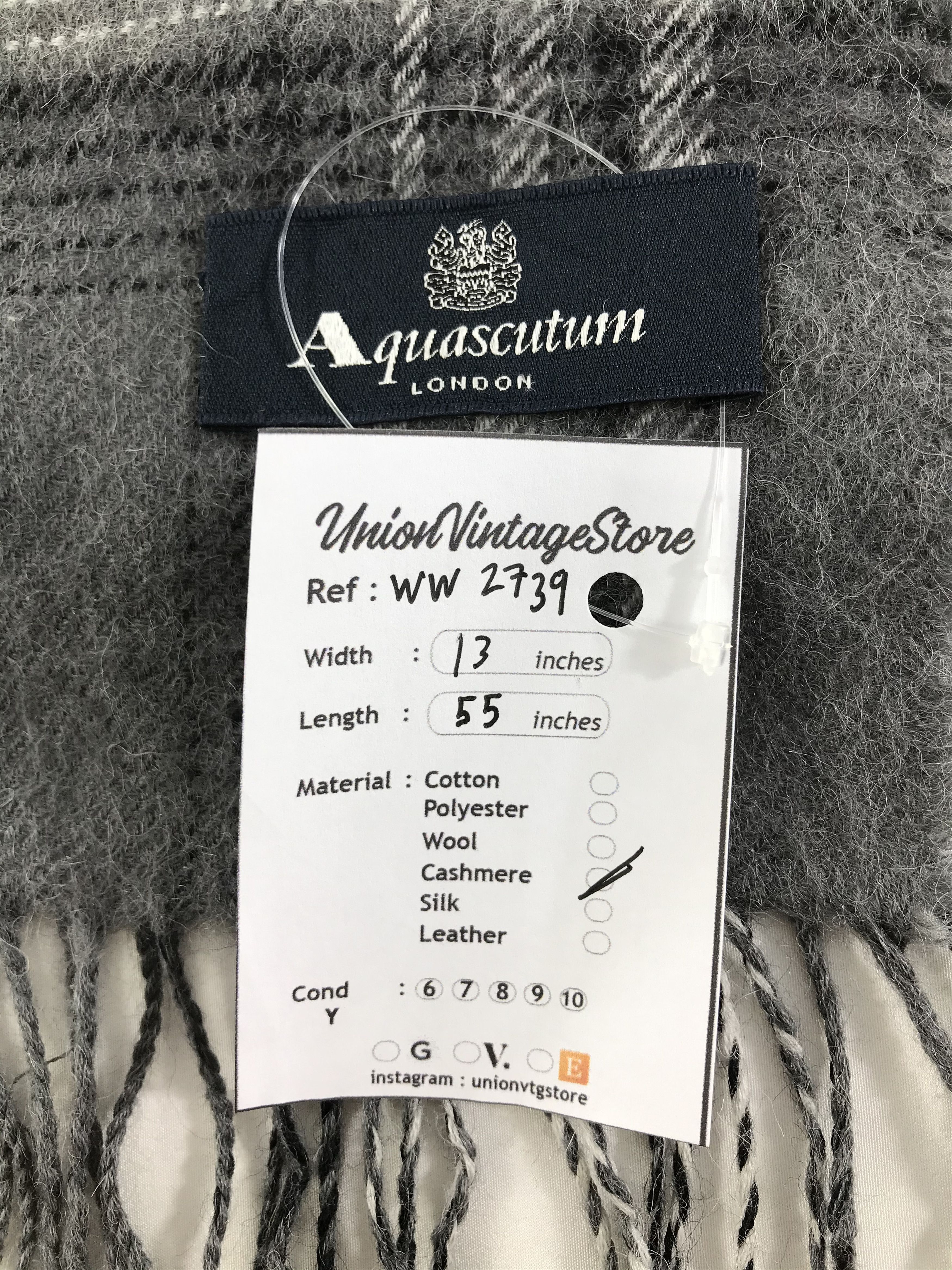Aquascutum × Vintage Aquascutum Scarf / Muffler / Neckwear - WW2739 Size ONE SIZE - 4 Thumbnail