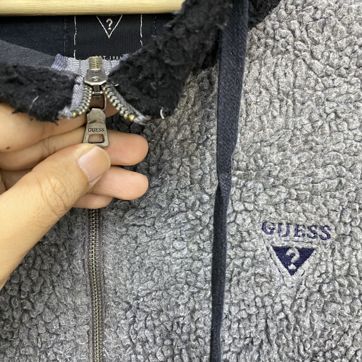 Designer × Guess × Vintage Guess Hoodie Sweatshirt Fleece Full Zip Size XL❗️ Size US XL / EU 56 / 4 - 4 Thumbnail