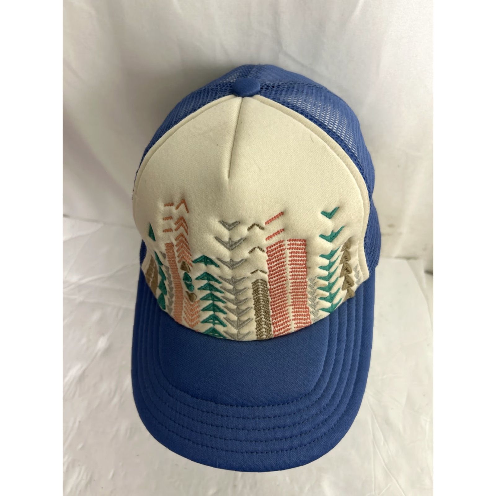 The North Face The North Face Trucker Hat Womens Blue White Embroidered Adjustable Size ONE SIZE - 5 Thumbnail