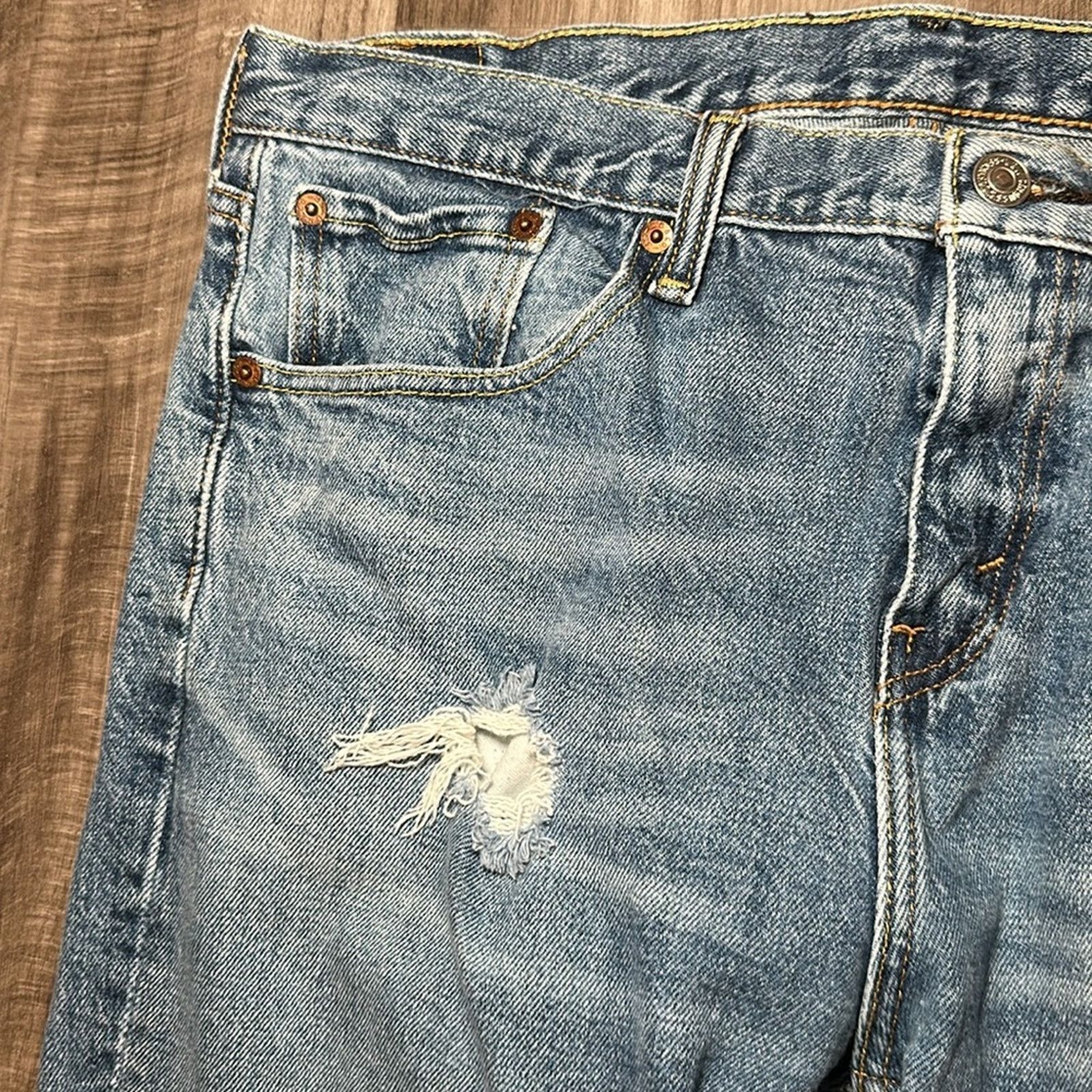 Levi's Levi’s 511 Distressed Slim Fit Jeans - 34x34 Size US 34 / EU 50 - 7 Thumbnail