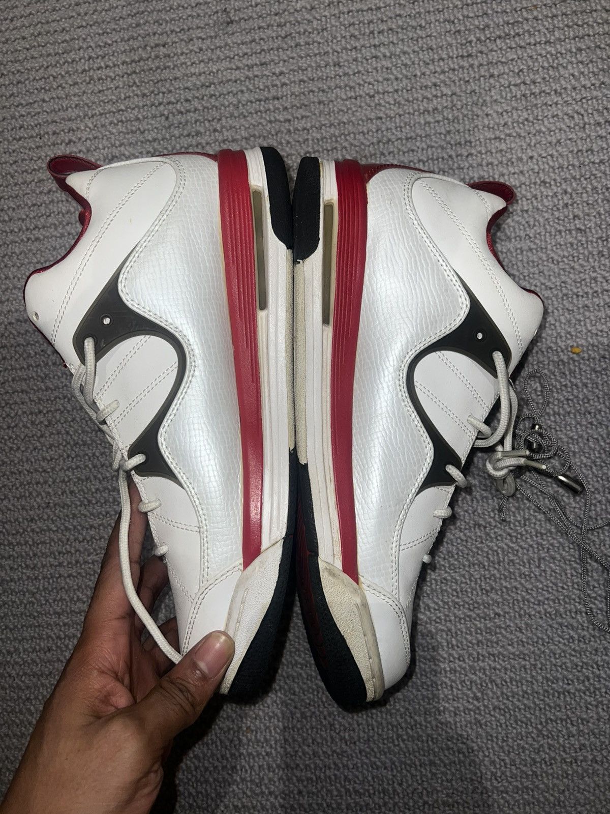 Jordan Brand Jordan Brand Air Jordan Flight 45 Trainers–White/Red–UK8/US9 Size US 8 / EU 41 - 2 Thumbnail