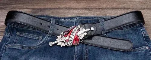 Other Silver Color White Belt Love Hunter Belt Punk Rock Gothic Size ONE SIZE - 2 Thumbnail