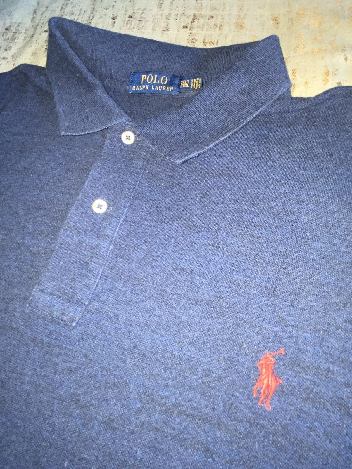 Polo Ralph Lauren Dark Blue Polo Ralph Lauren Long Sleeve Size US XXL / EU 58 / 5 - 4 Thumbnail