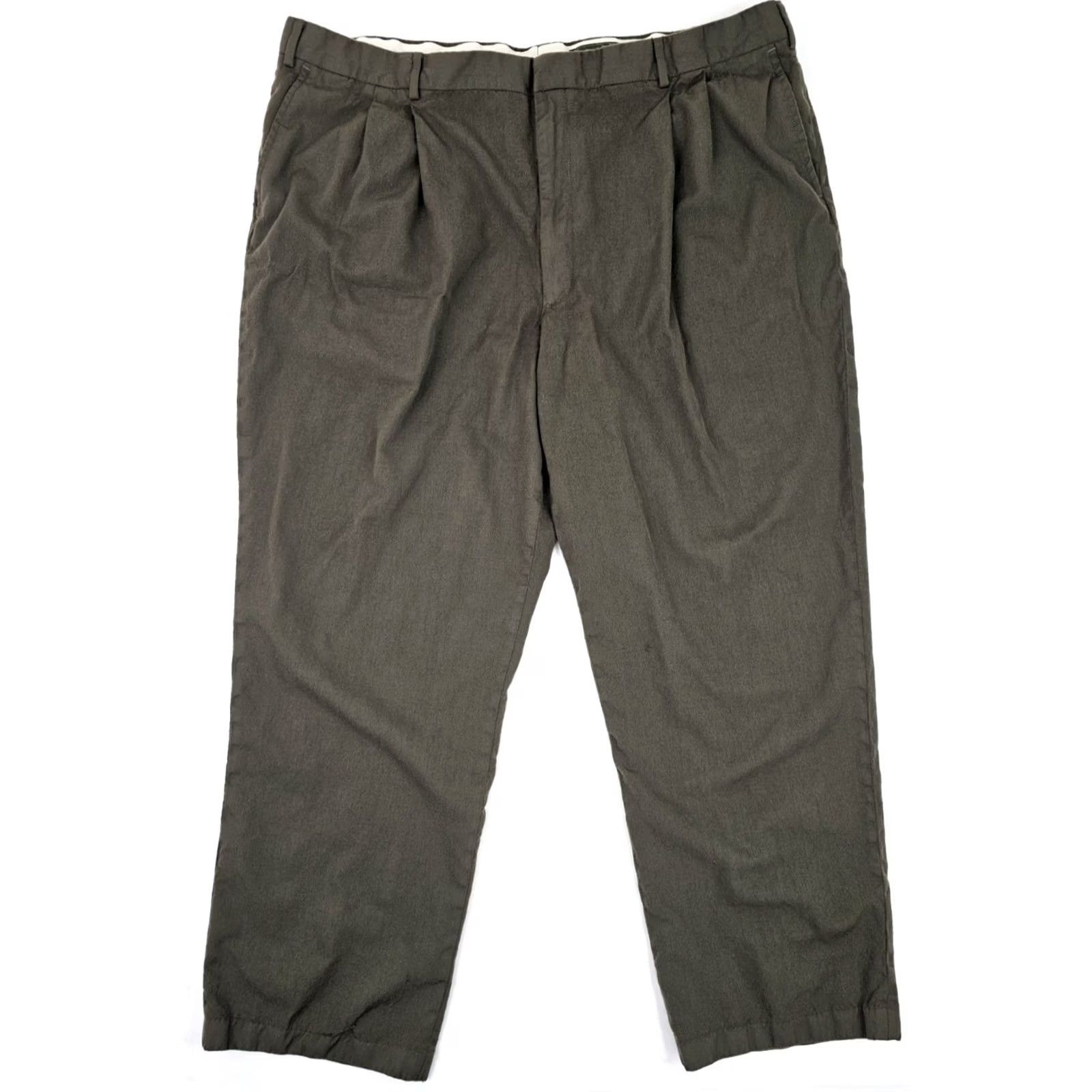 Eddie Bauer Vtg Eddie Bauer Worsted Wool Pleated Pants Men 44 x 29 Olive Green City Preppy USA Straight Mens Size US 44 / EU 60 - 5 Thumbnail