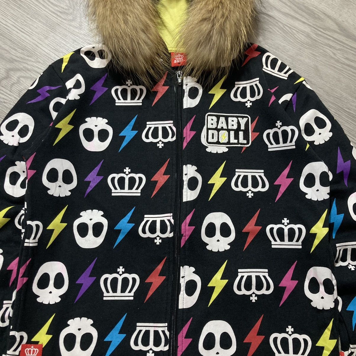 Hysteric Glamour 2000s Baby Doll All Over Print Logo Fur Ziphoodie Black Lgb Size US M / EU 48-50 / 2 - 6 Thumbnail