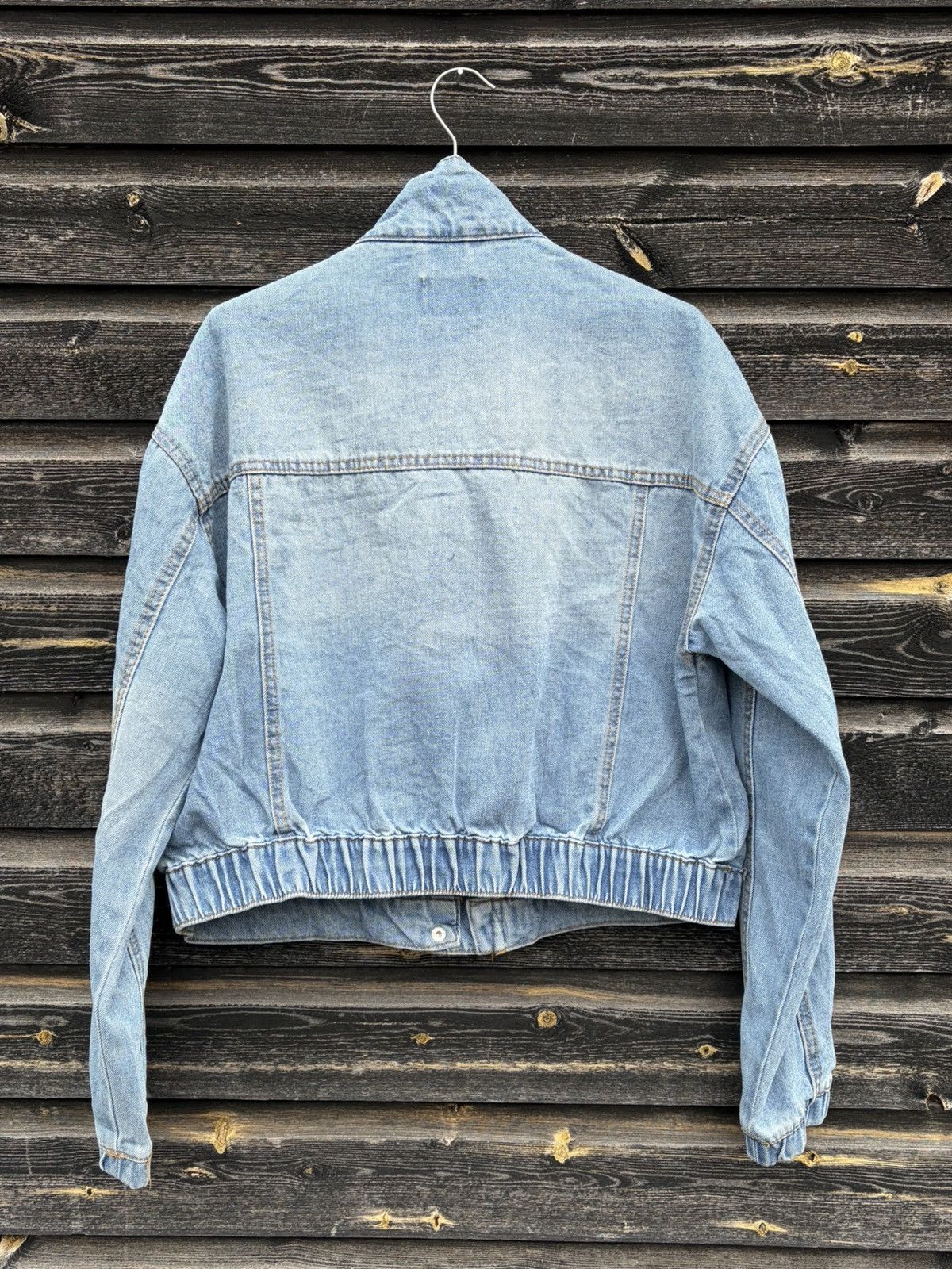 Other Oisono Denim Collection Cropped Denim Jacket Size L Blue Size L / US 10 / IT 46 - 7 Thumbnail