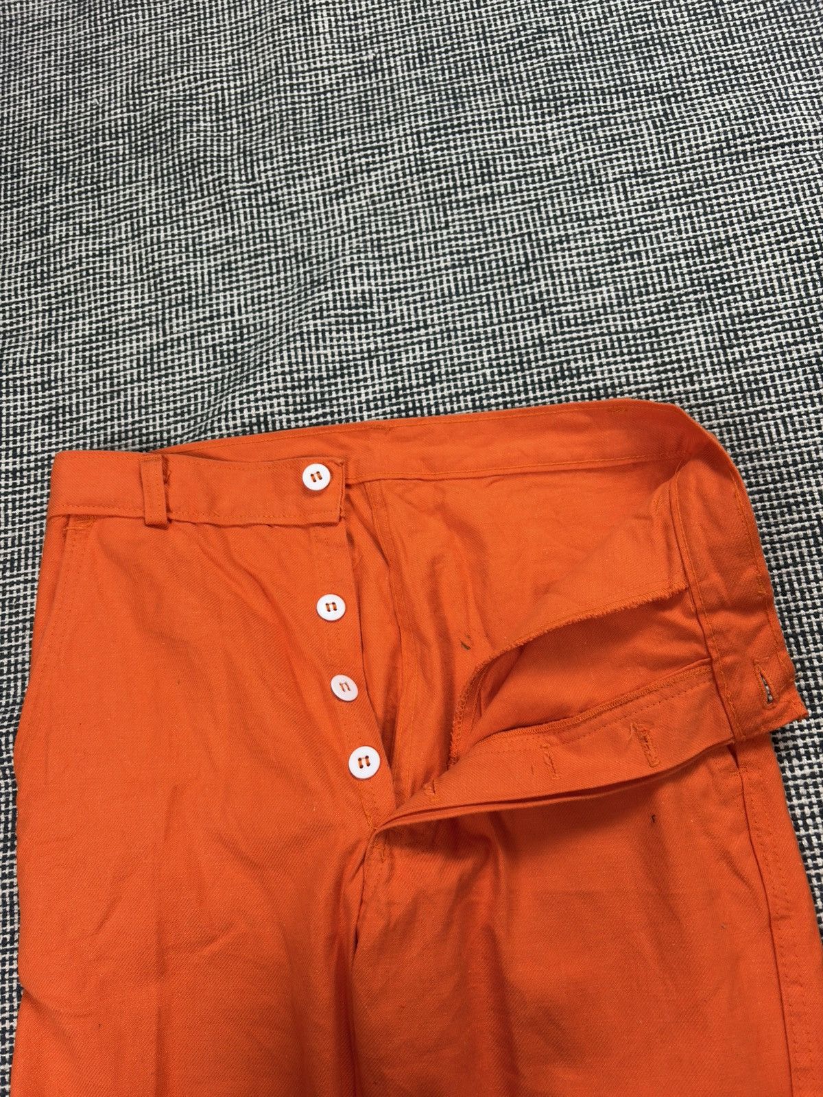 Le Laboureur 70s french chore work pants orange cotton rare Size US 28 / EU 44 - 3 Thumbnail