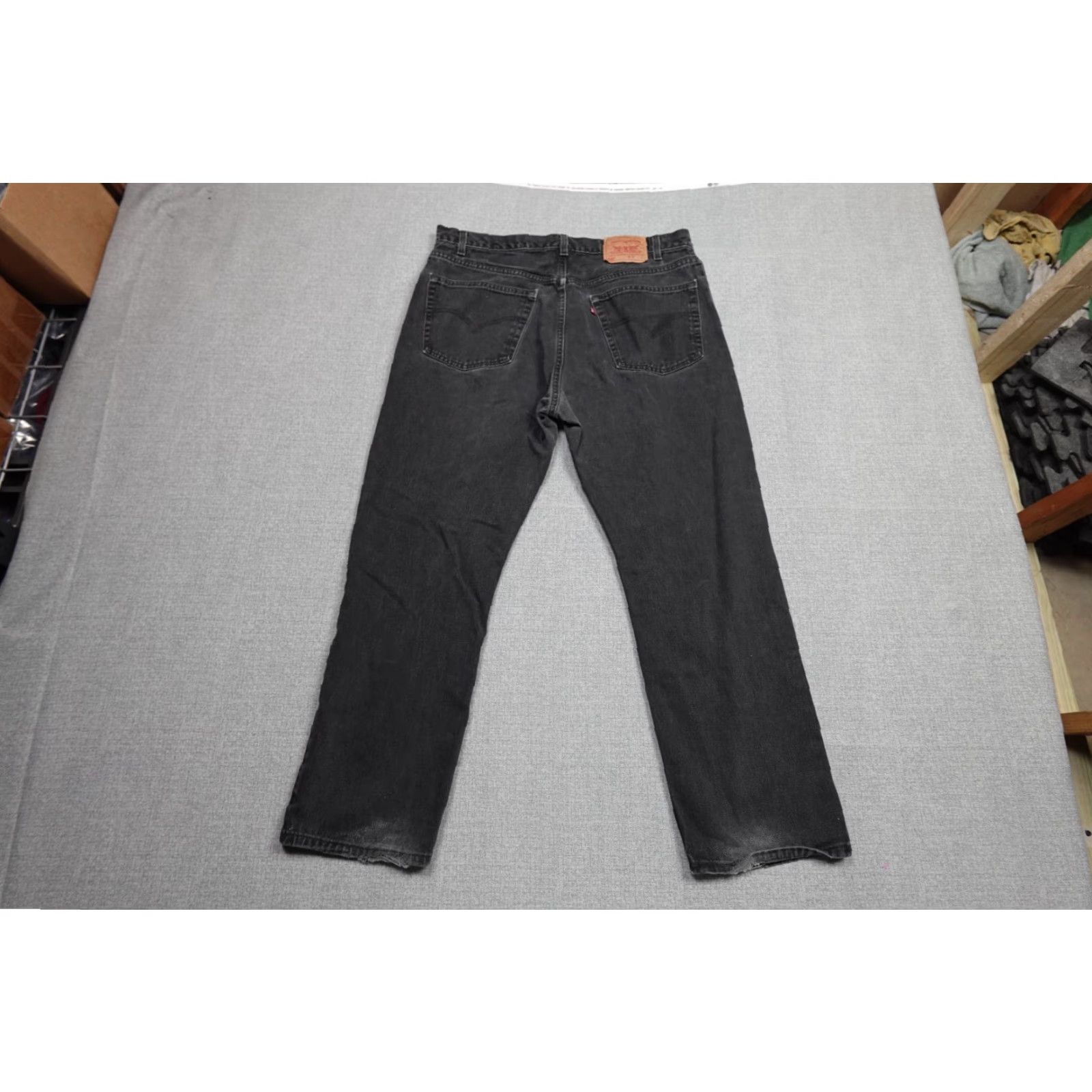 Levi's Levi's 505 Jeans Mens Black Regular Fit Dark Denim 40x30 Belt Loops 5-Pocket Zipper California Western Rancher Vintage Size US 40 / EU 56 - 4 Thumbnail