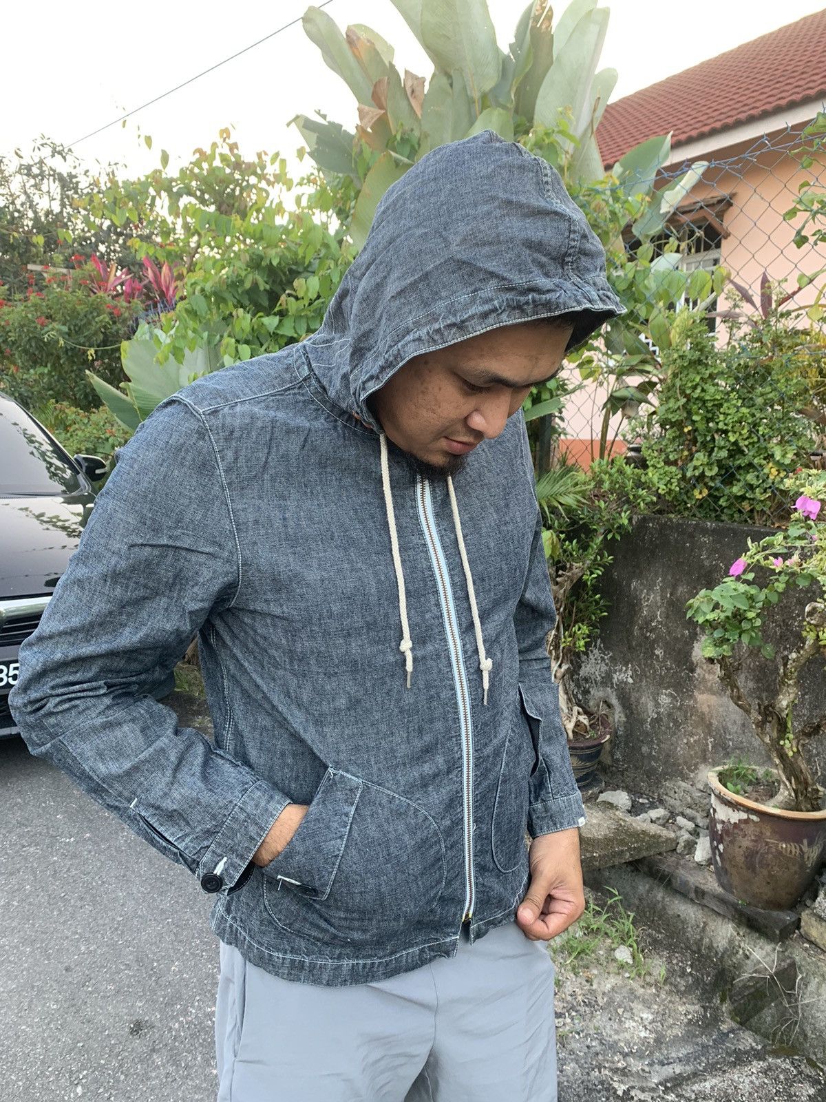 Japanese Brand × Oshkosh Vintage Oshkosh Denim Hoodie Jacket Size US M / EU 48-50 / 2 - 13 Thumbnail