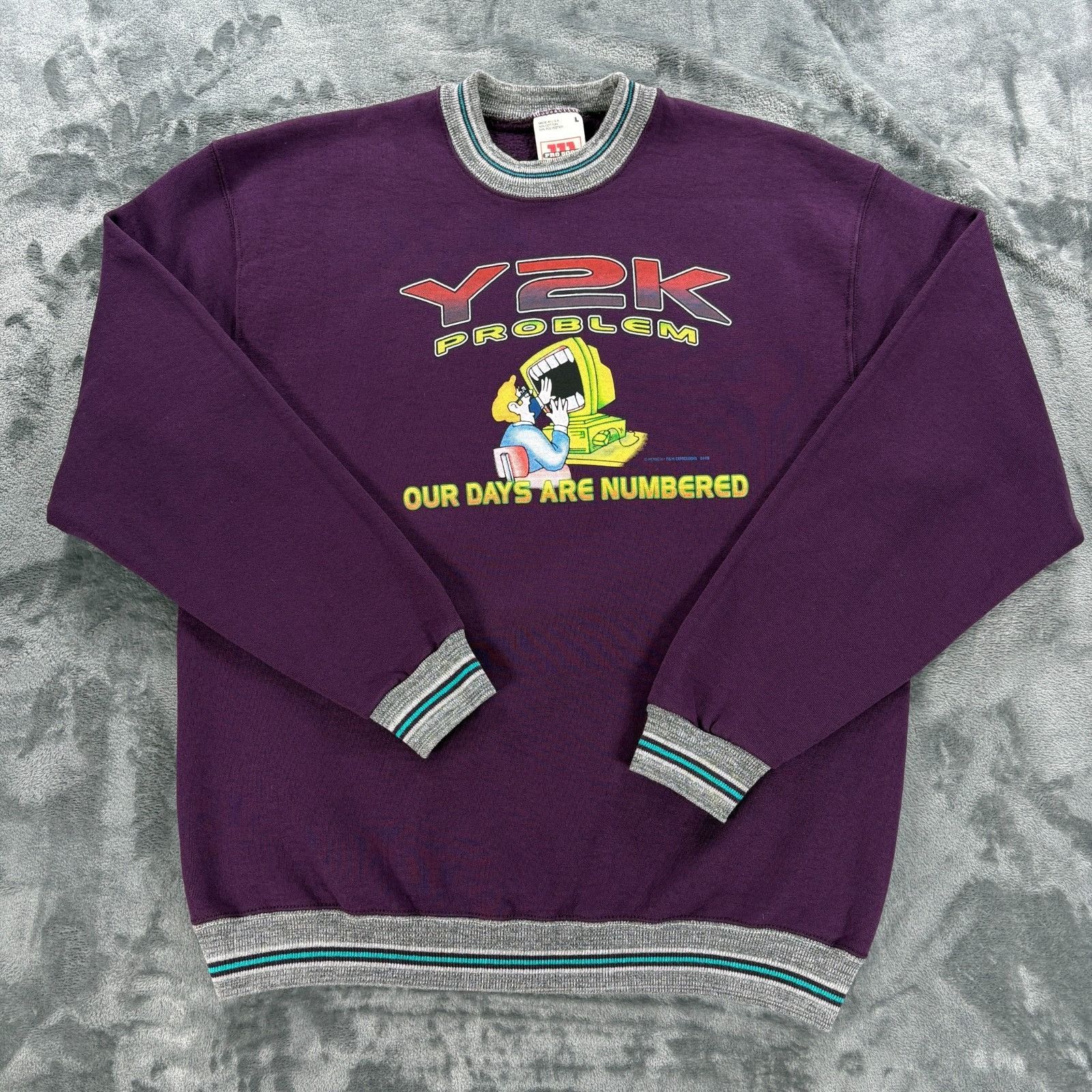 Wilson Vintage 1998 Y2K Problem Wilson Pro 500 Crewneck Sweatshirt Size US L / EU 52-54 / 3 - 1 Thumbnail