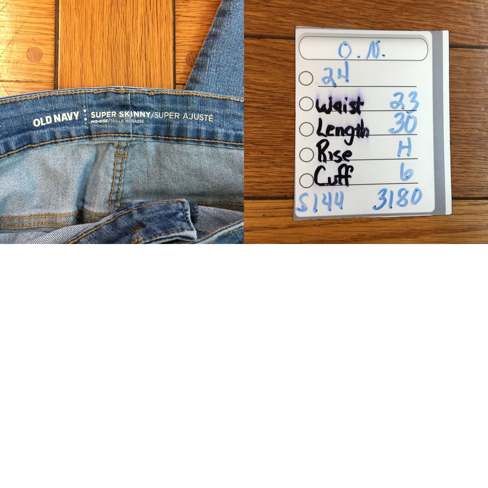 Old Navy VINTAGE Old Navy Womens Super Skinny Plus Straight Leg Blue Denim Jeans Size 24 46X30 Size 42" / US 20 - 8 Thumbnail