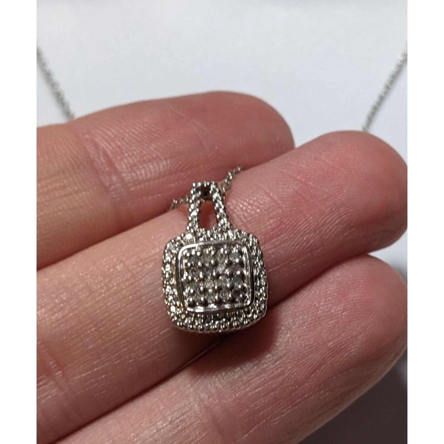 Other Elegant Glam Silver Gemmed Pendant Necklace Size ONE SIZE - 10 Thumbnail