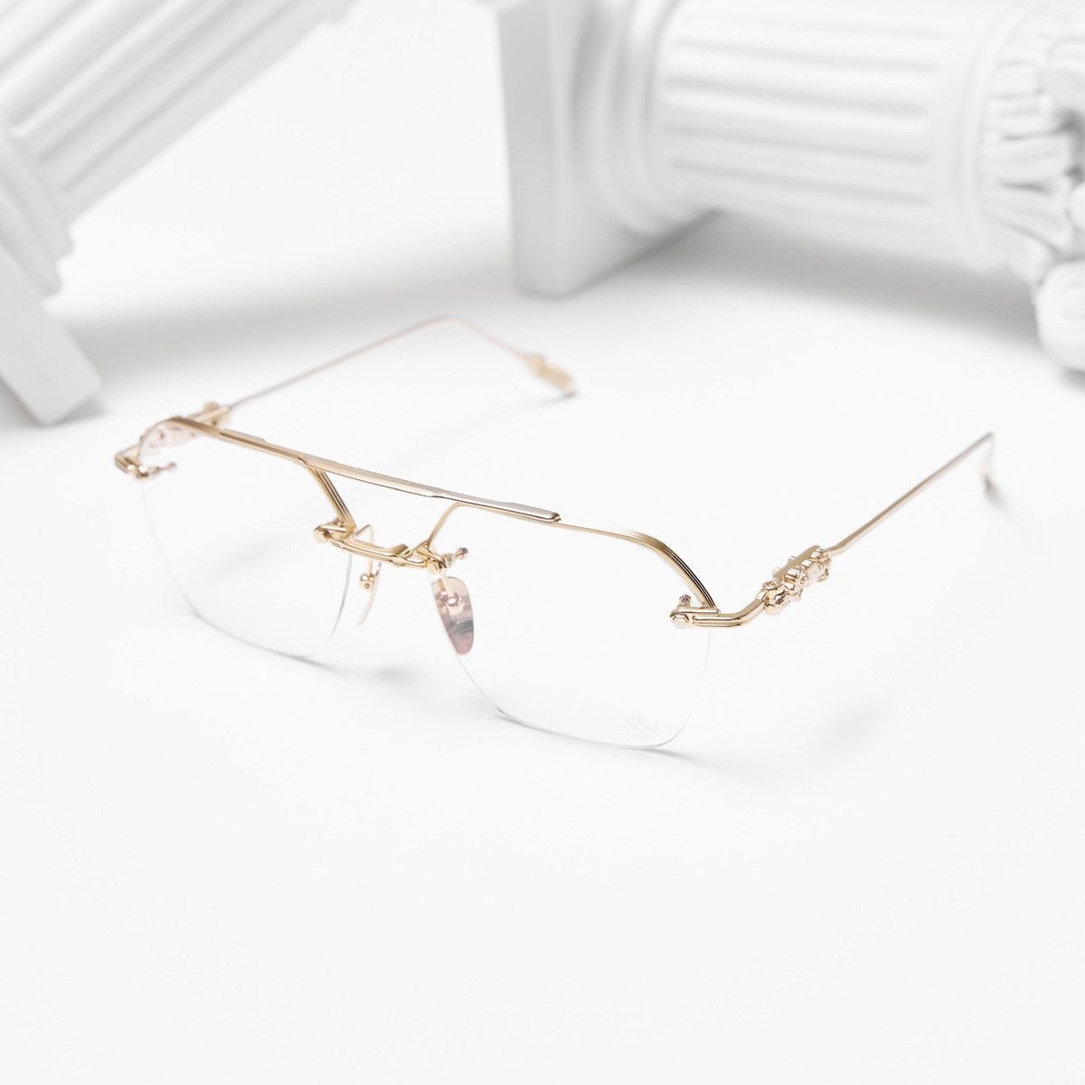 Chrome Hearts CHROME HEARTS FLUID MATTE GOLD PLATED/GOLD PLATED GLASSES Size ONE SIZE - 1 Thumbnail
