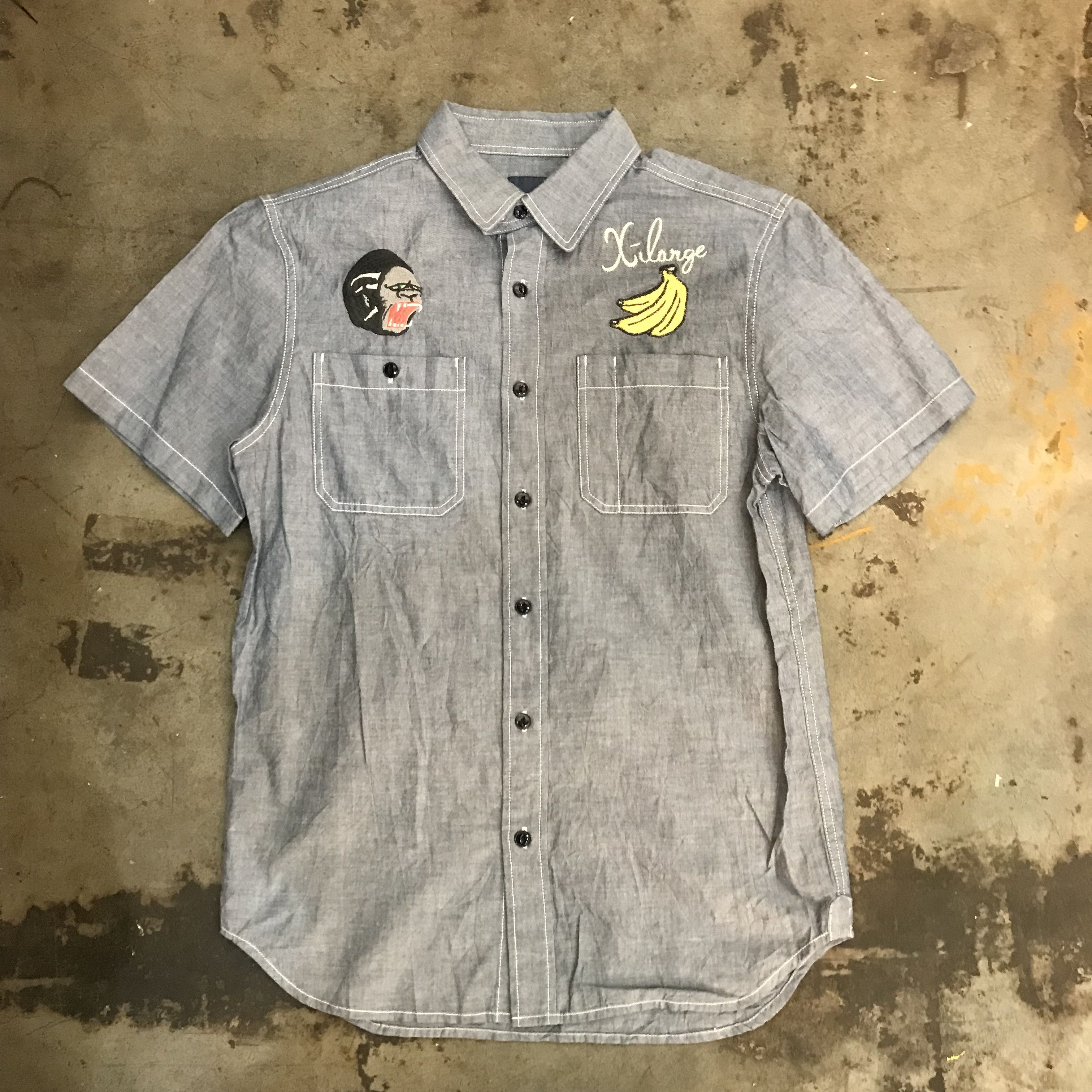 Hysteric Glamour × Xlarge Vintage X Large CPO military Chambray California Shirt Grey Size US M / EU 48-50 / 2 - 12 Thumbnail